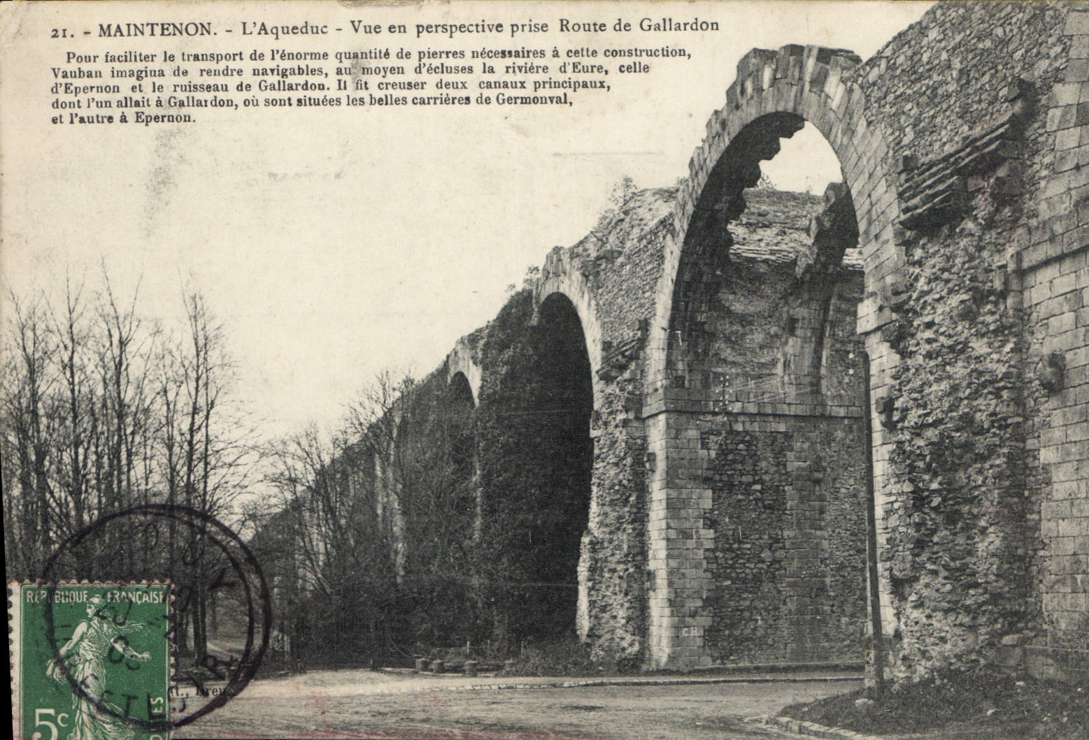 CPA Maintenon L'Aqueduc Vue en perspective prise Route de Gallardon