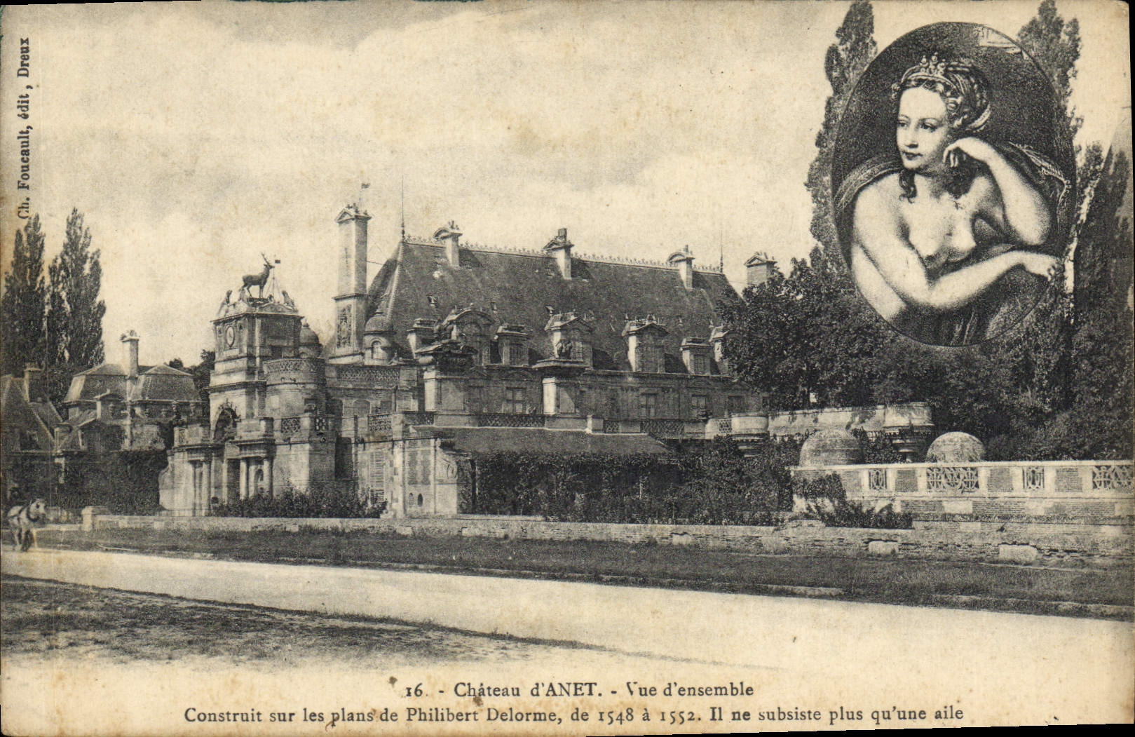 CPA Chateau d'Anet vue d'ensemble