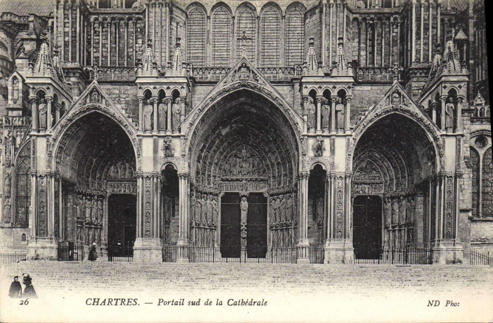 CPA Chartres Portail sud de la Cathedrale 