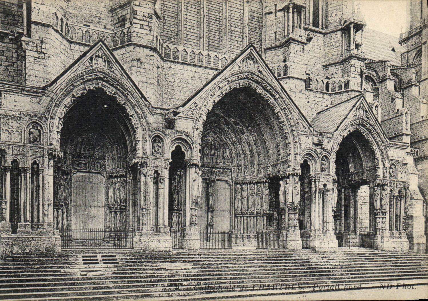 CPA Cathedrale de Chartres Portail nord 