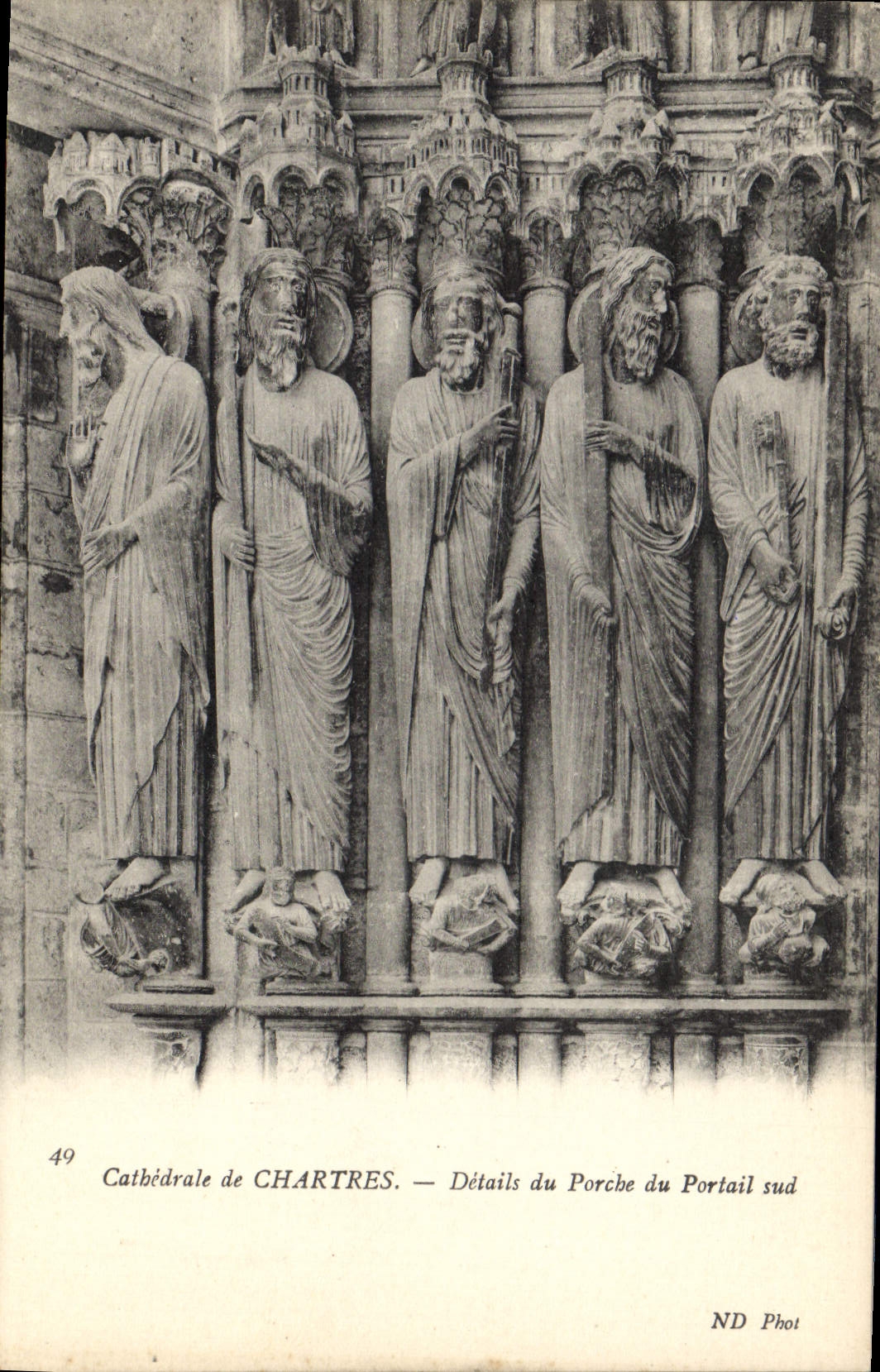 CPA Cathedrale de Chartres Details du Porche du Portail sud 