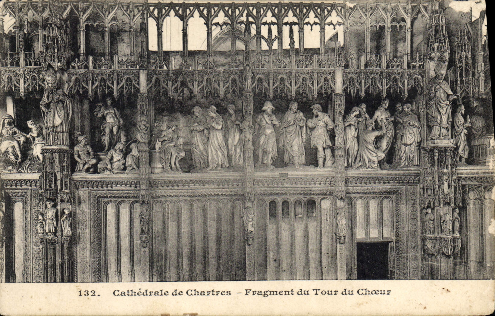 CPA Cathedrale de Chartres Fragment du Tour du Choeur 