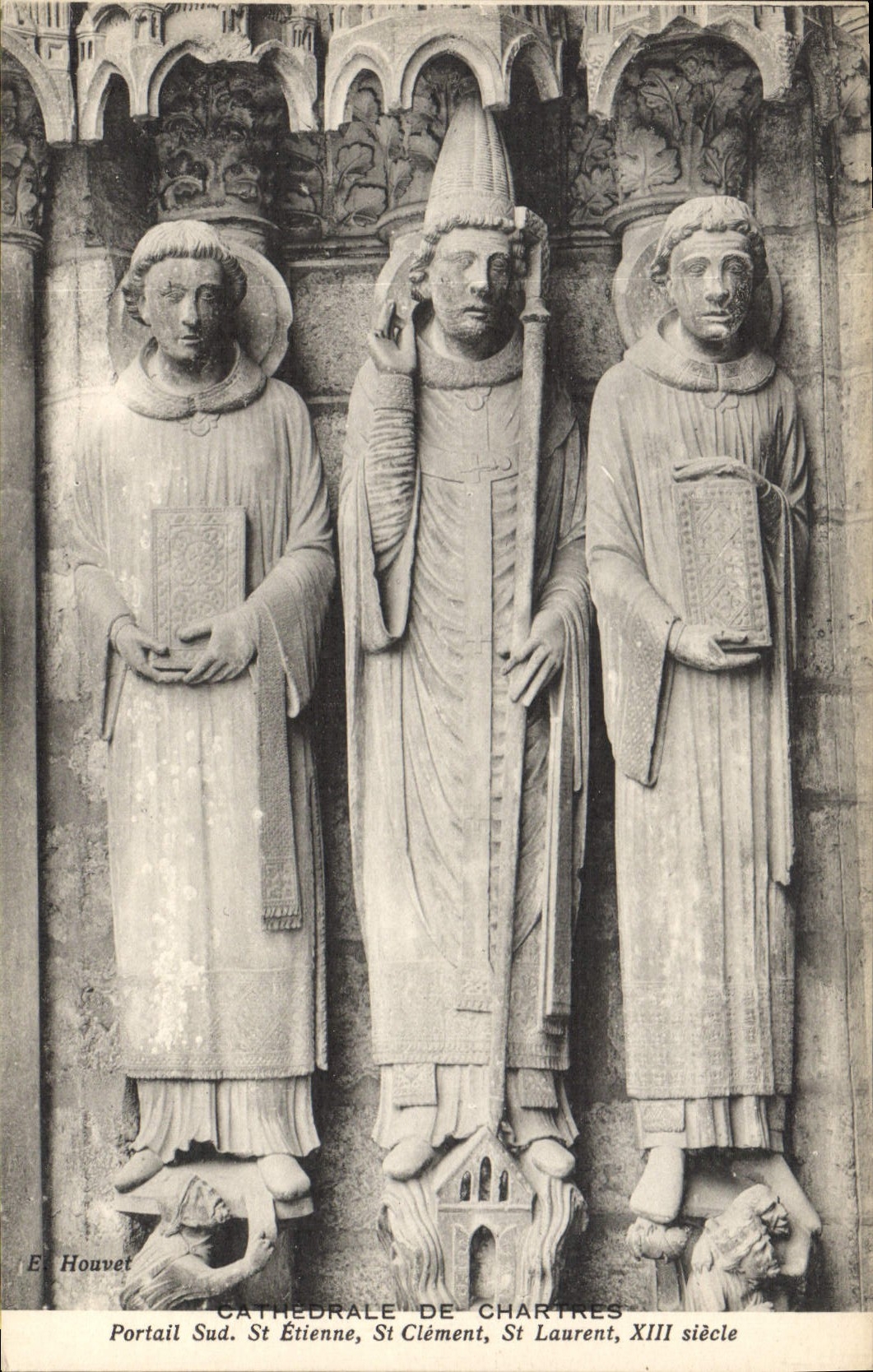 CPA Cathedrale de Chartres Portail Sud St Etienne St Clement St Laurent XIII siecle 