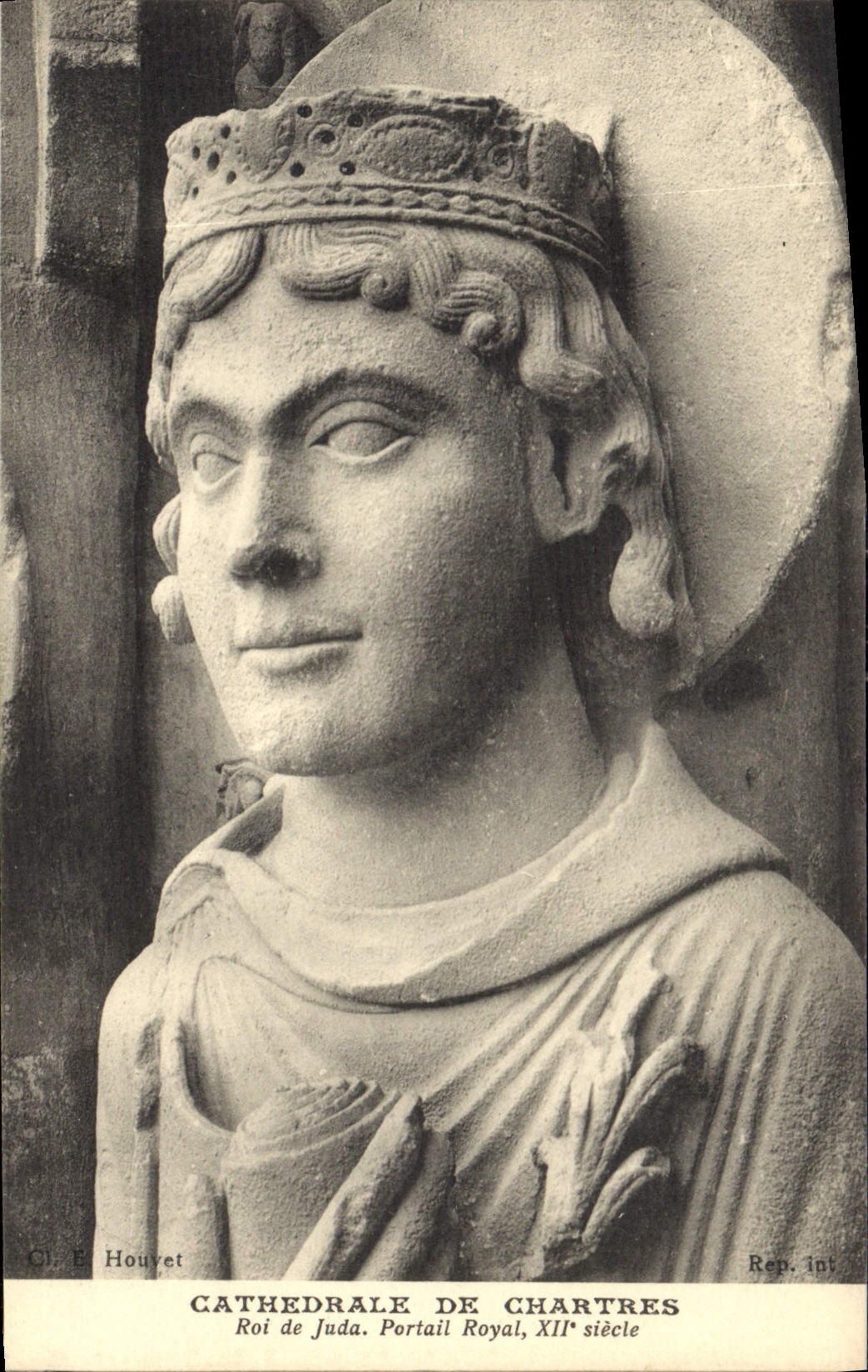 CPA Cathedrale de Chartres Roi de Juda Portail Royal XII siecle 