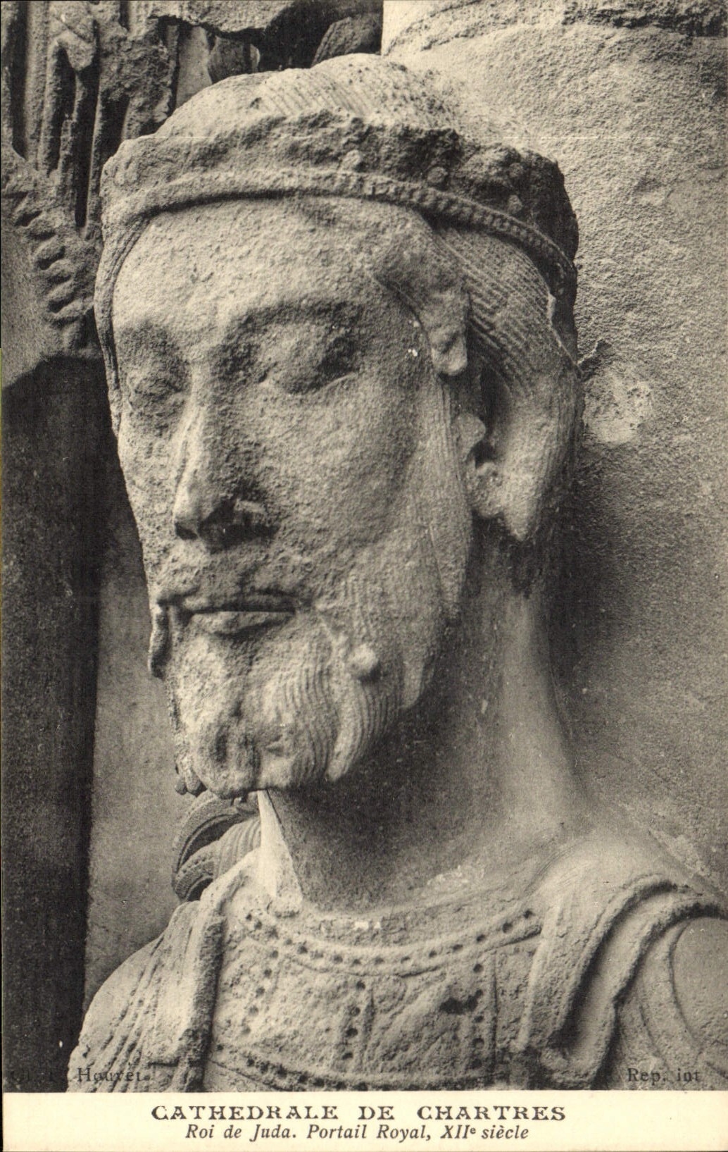 CPA Cathedrale de Chartres Roi de Juda Portail Royal XII siecle 