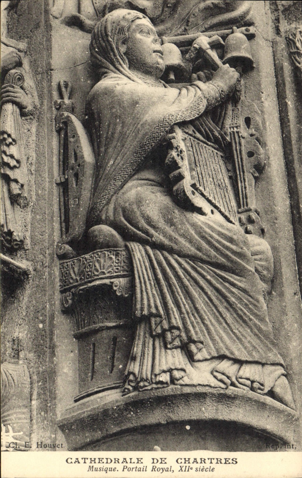 CPA Cathedrale de Chartres Musique Portail Royal XII siecle 