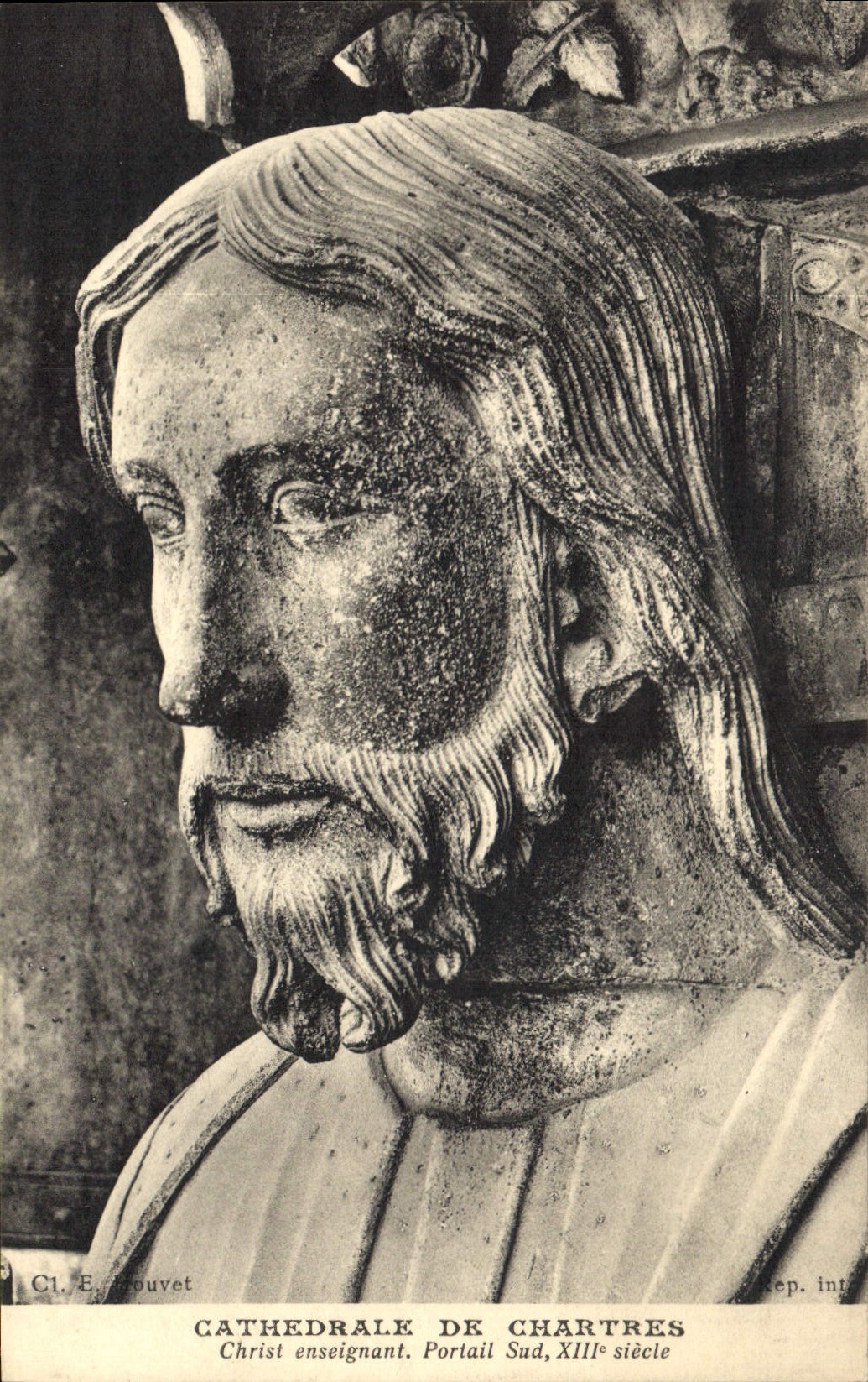CPA Cathedrale de Chartres Christ enseignant Portail Sud XIII siecle 