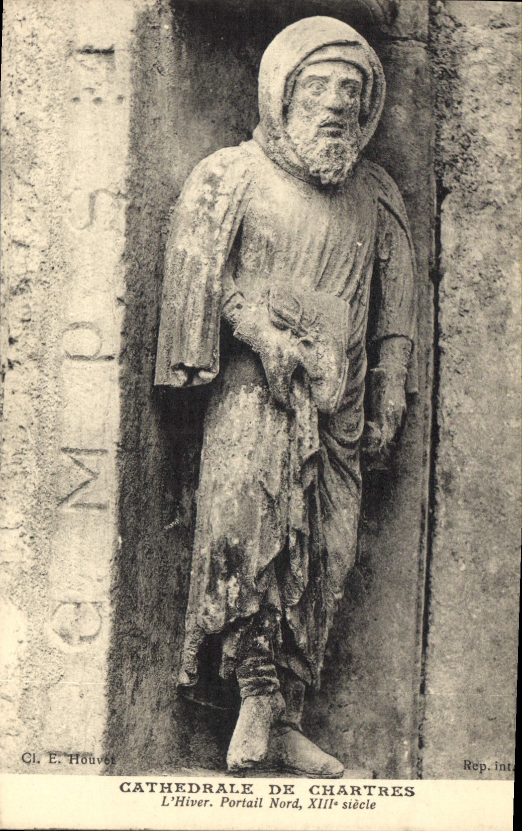 CPA Cathedrale de Chartres L'Hiver Portail Nord XIII siecle