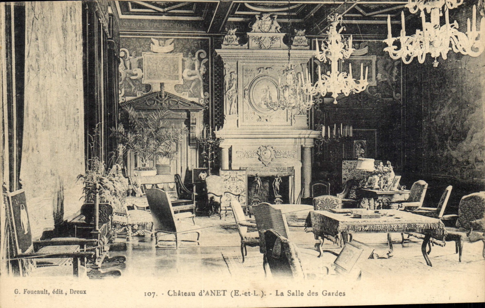 CPA Chateau d'Anet E et L La Salle des Gardes 
