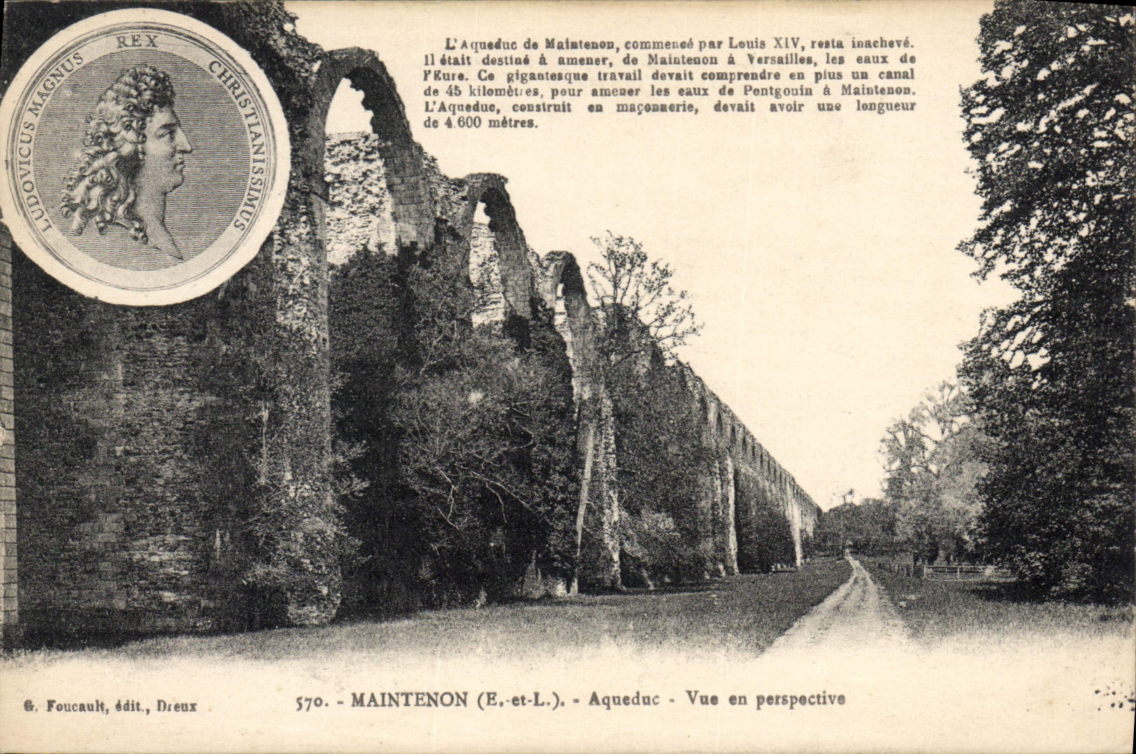 CPA Maintenon E et L Aqueduc vue en perspective 