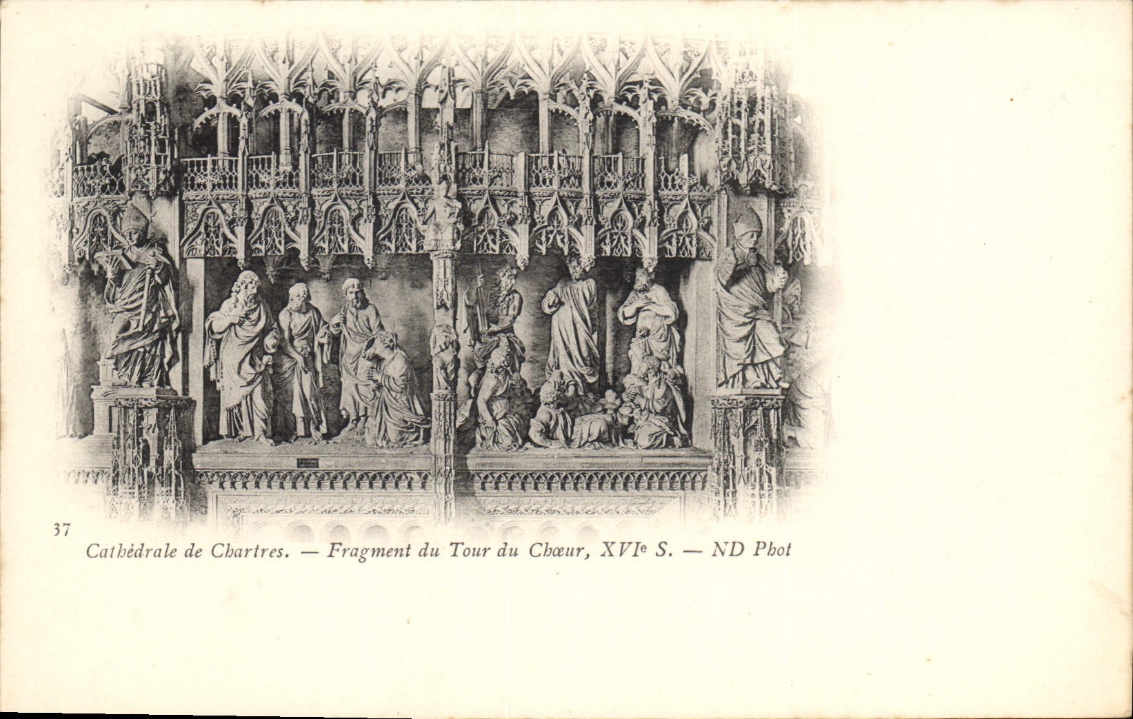 CPA Cathedrale de Chartres Fragment du Tour du Choeur XVIs 