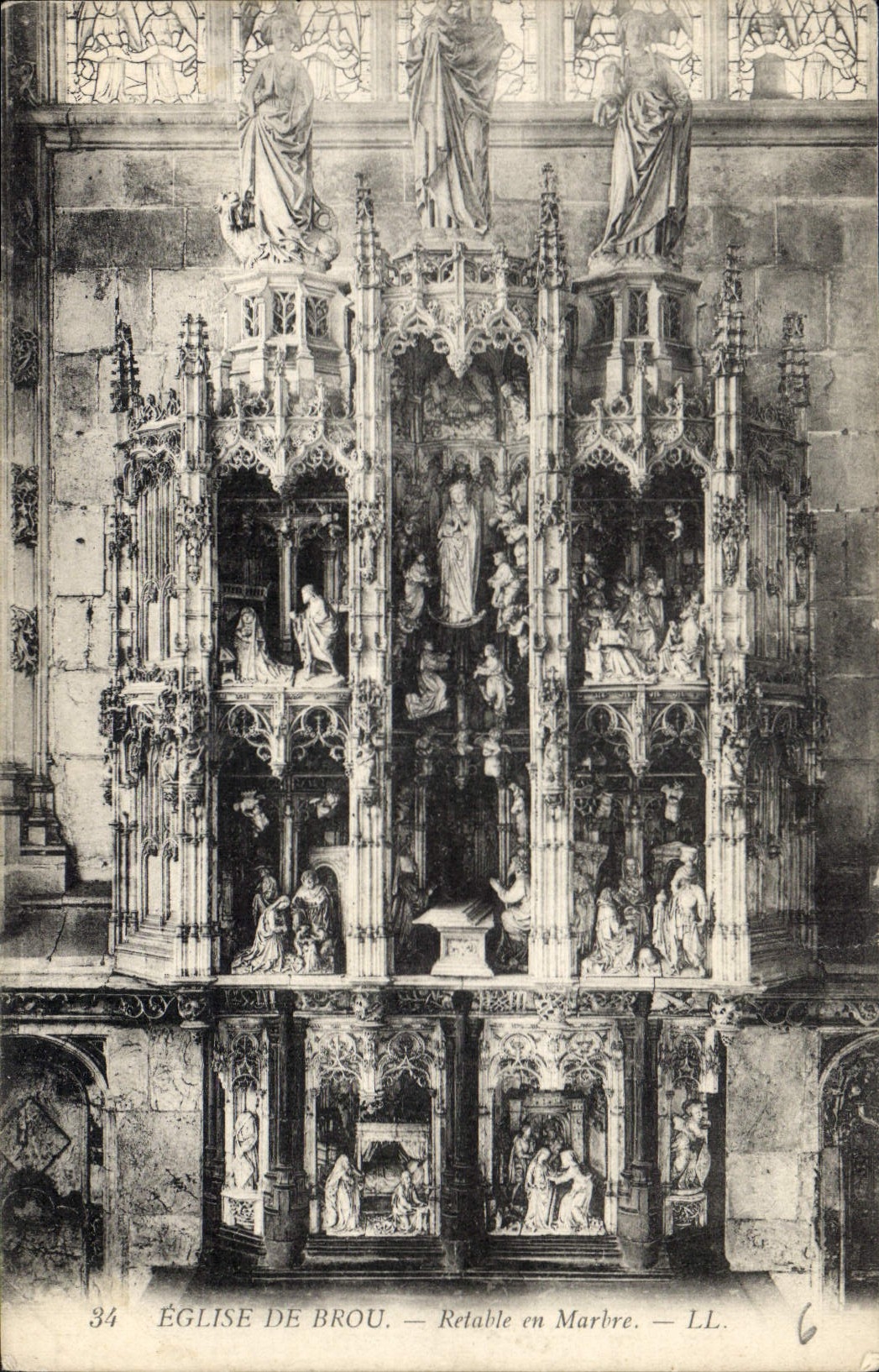 CPA Eglise de Brou Retable en Marbre