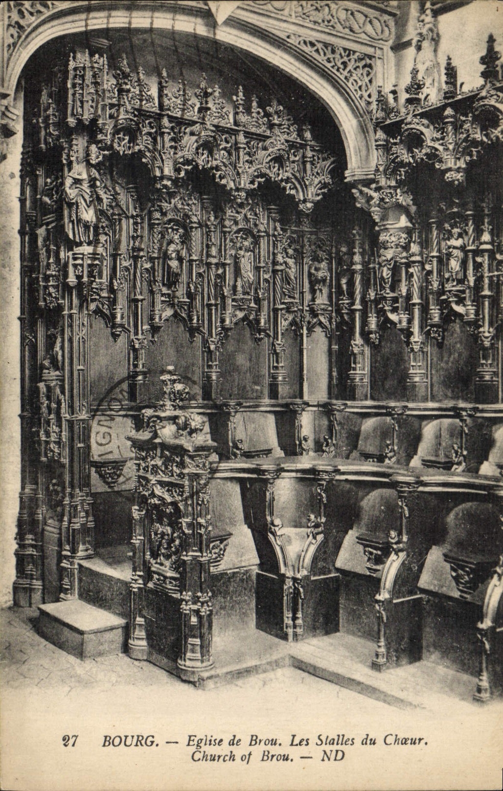 CPA Bourg Eglise de Brou Les Stalles du Choeur