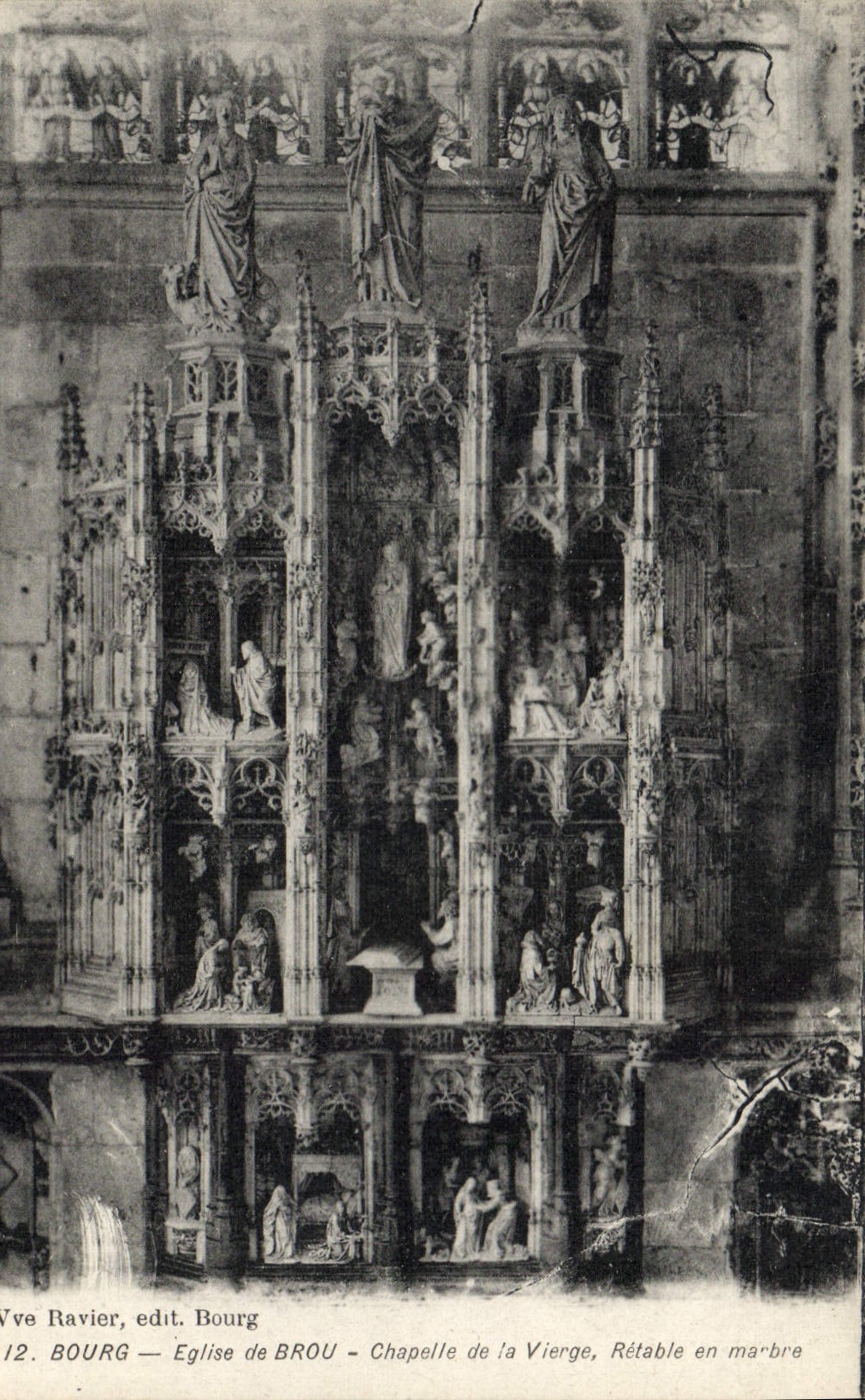 CPA Bourg Eglise de Brou Chapelle de la Vierge Retable en marbre