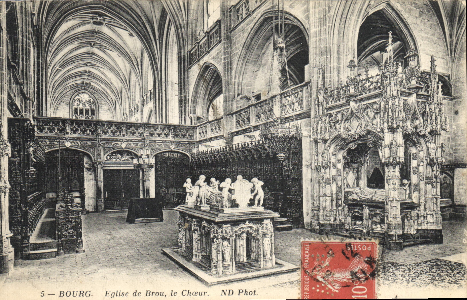 CPA Bourg Eglise de Brou le Choeur