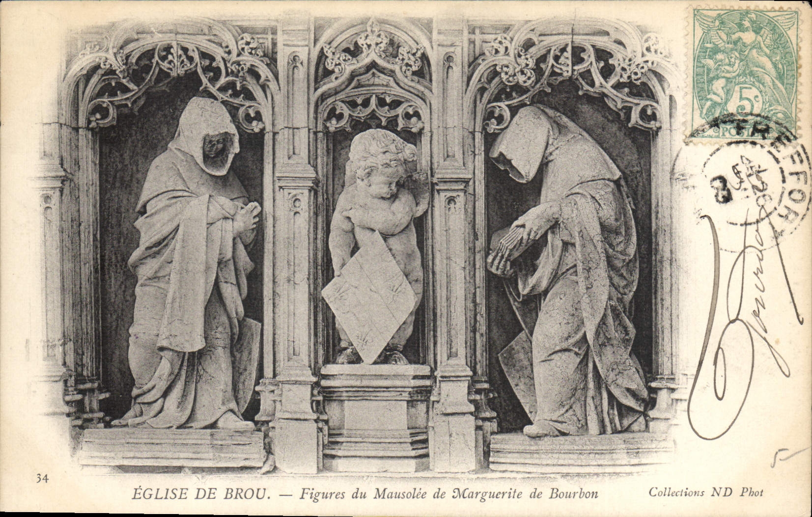 CPA Eglise de Brou Figures du Mausolee de Marguerite de Bourbon