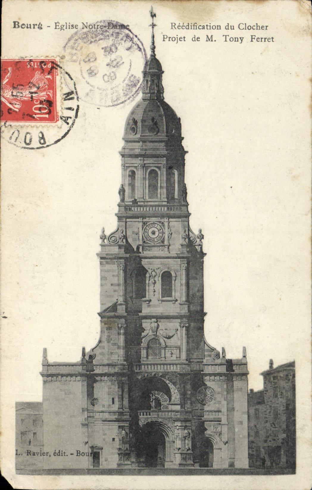 CPA Bourg Eglise Notre Dame