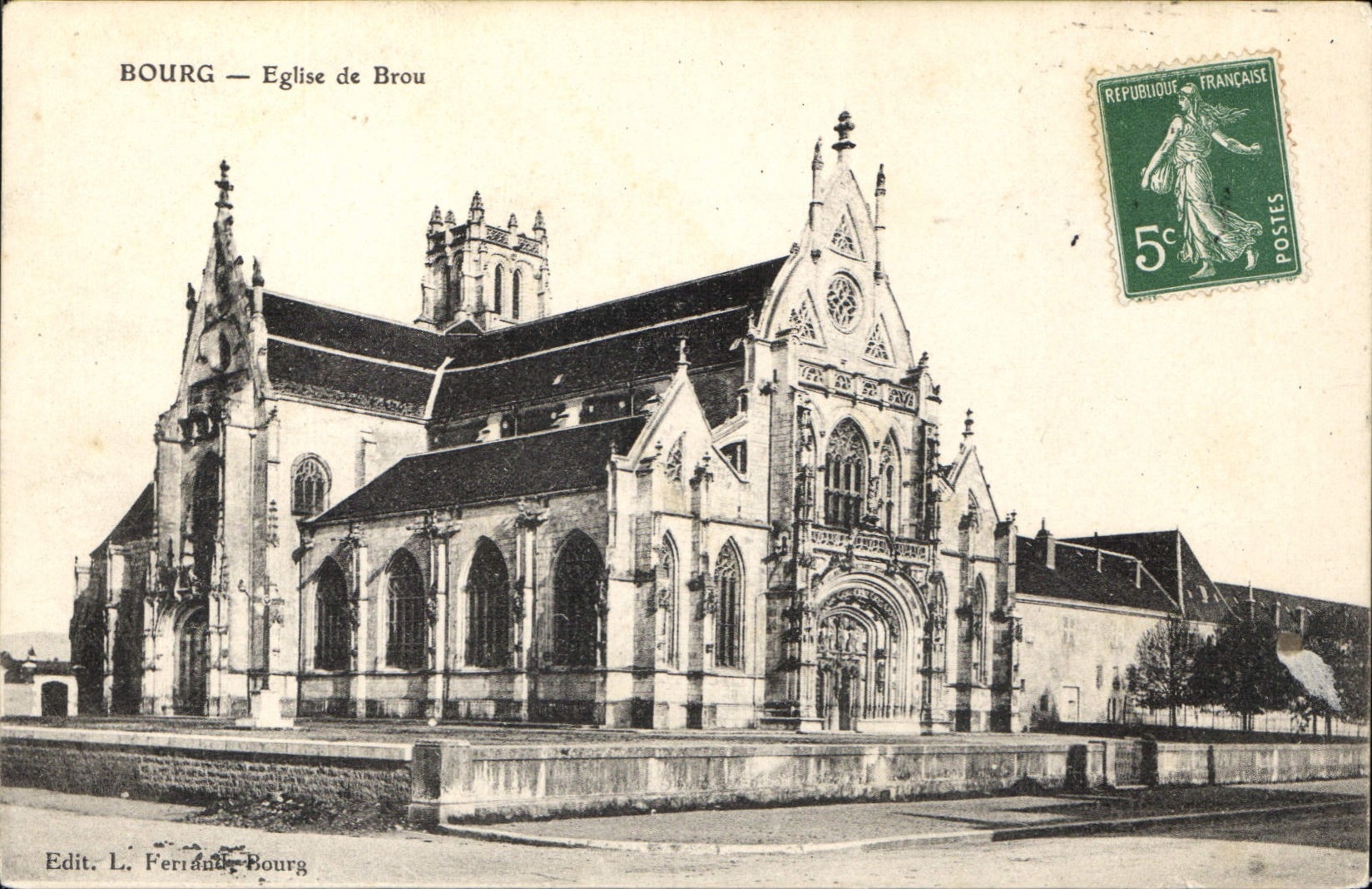 CPA Bourg Eglise de Brou 