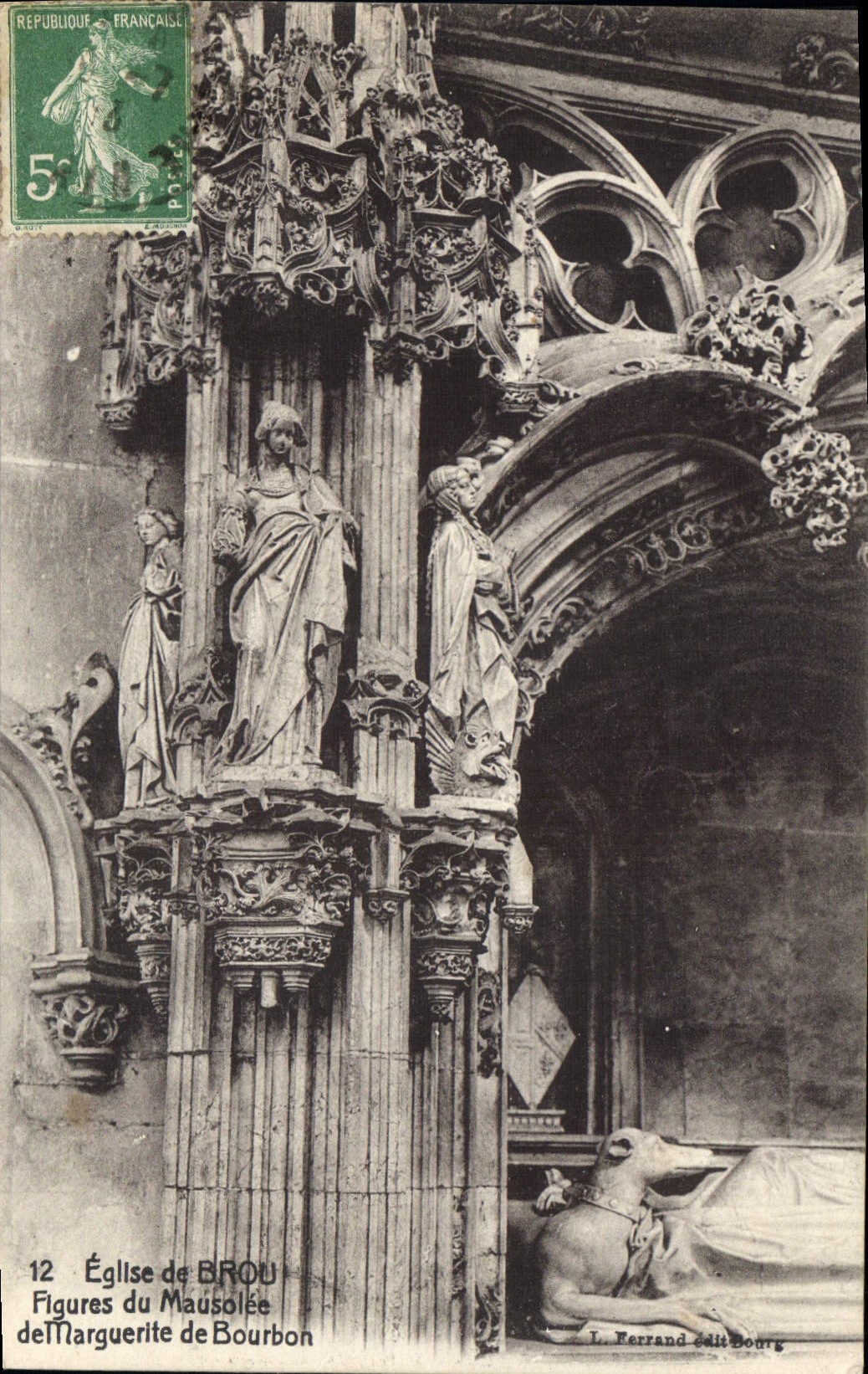 CPA Eglise de Brou Figures du Mausolee de Marguerite de Bourbon 