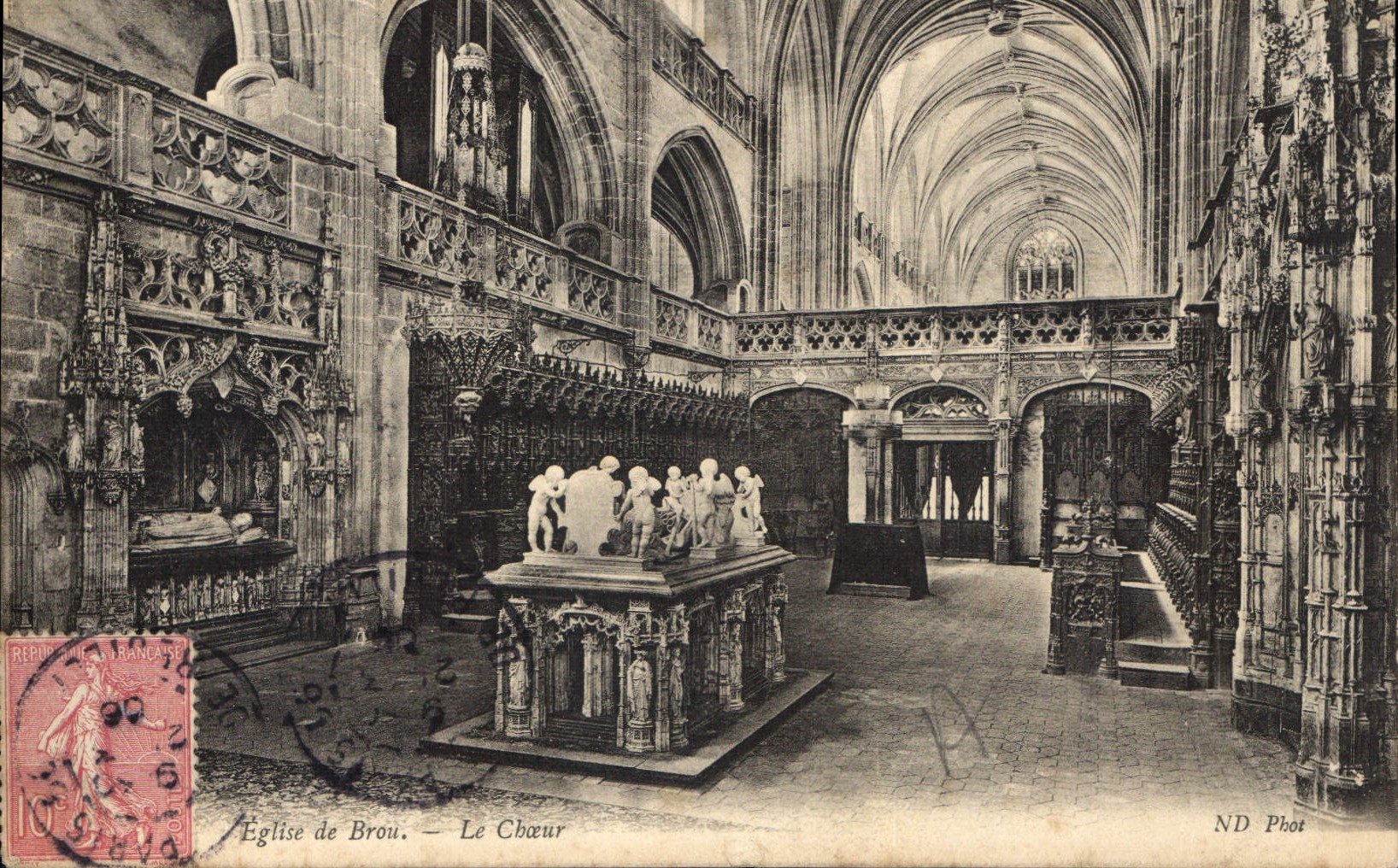 CPA Bourg Eglise de Brou Le Choeur 
