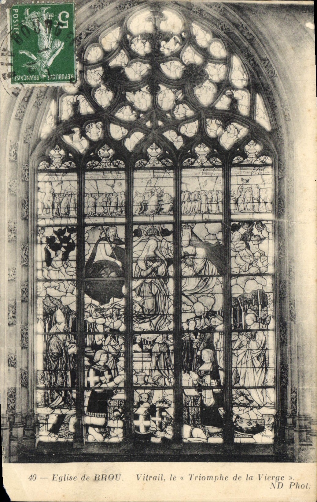CPA Eglise de Brou Vitrail le Triomphe de la Vierge