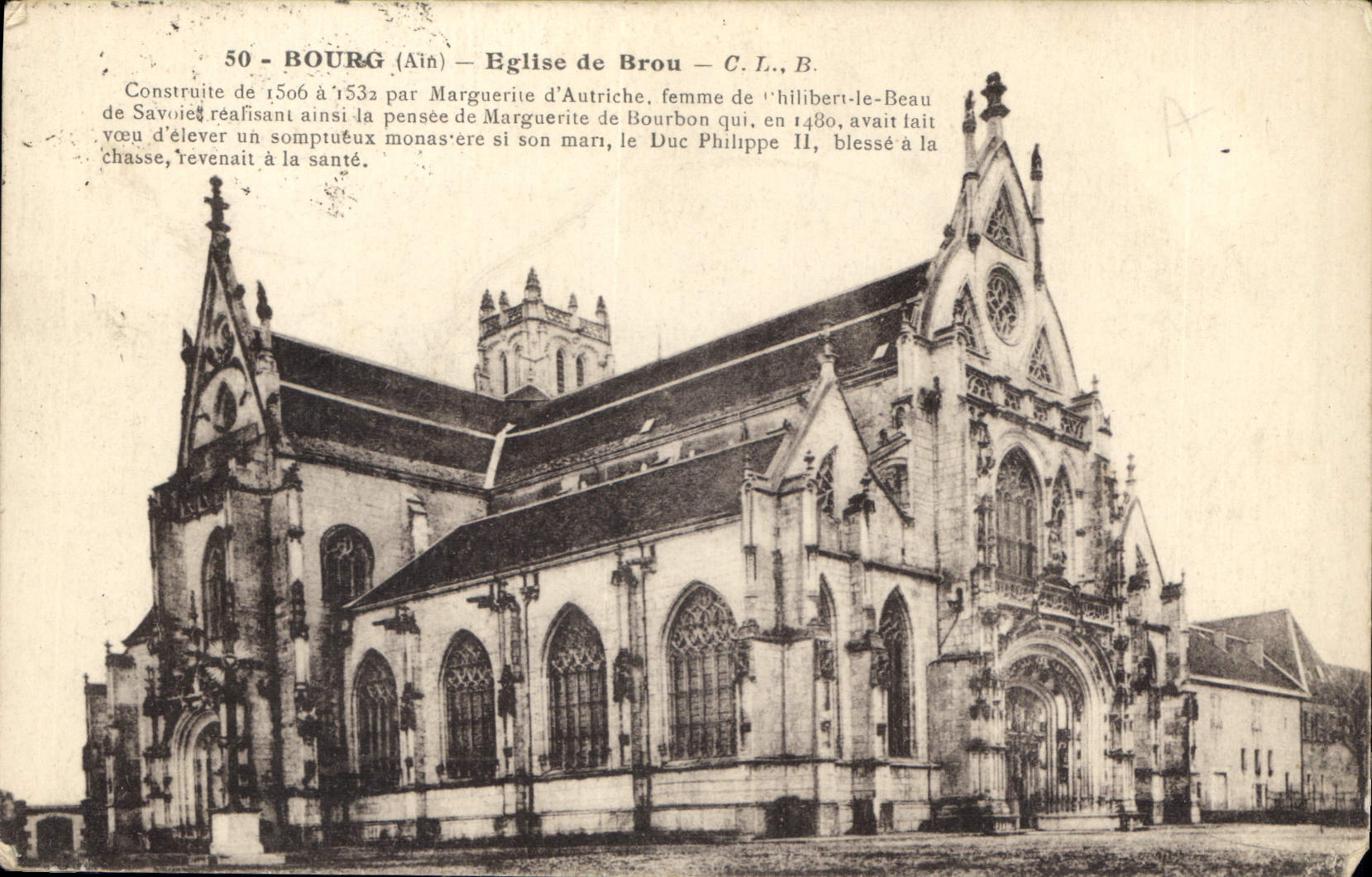 CPA Bourg Ain Eglise de Brou 