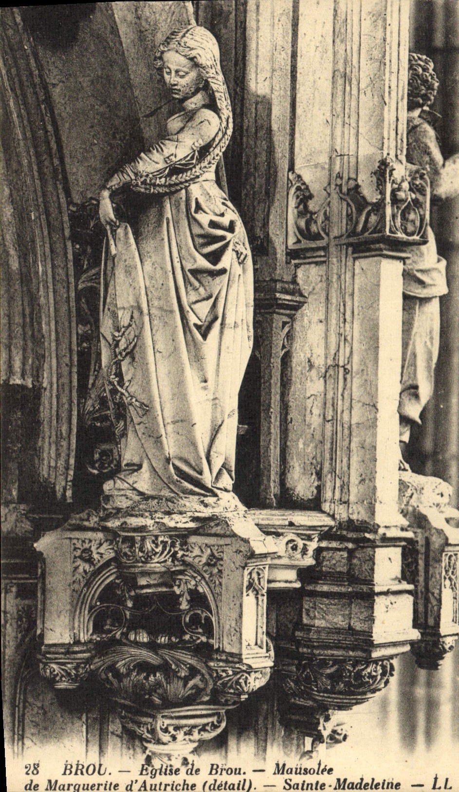 CPA Bourg Eglise de Brou Mausolee de Marguerite d'Autriche detail Sainte Madeleine 
