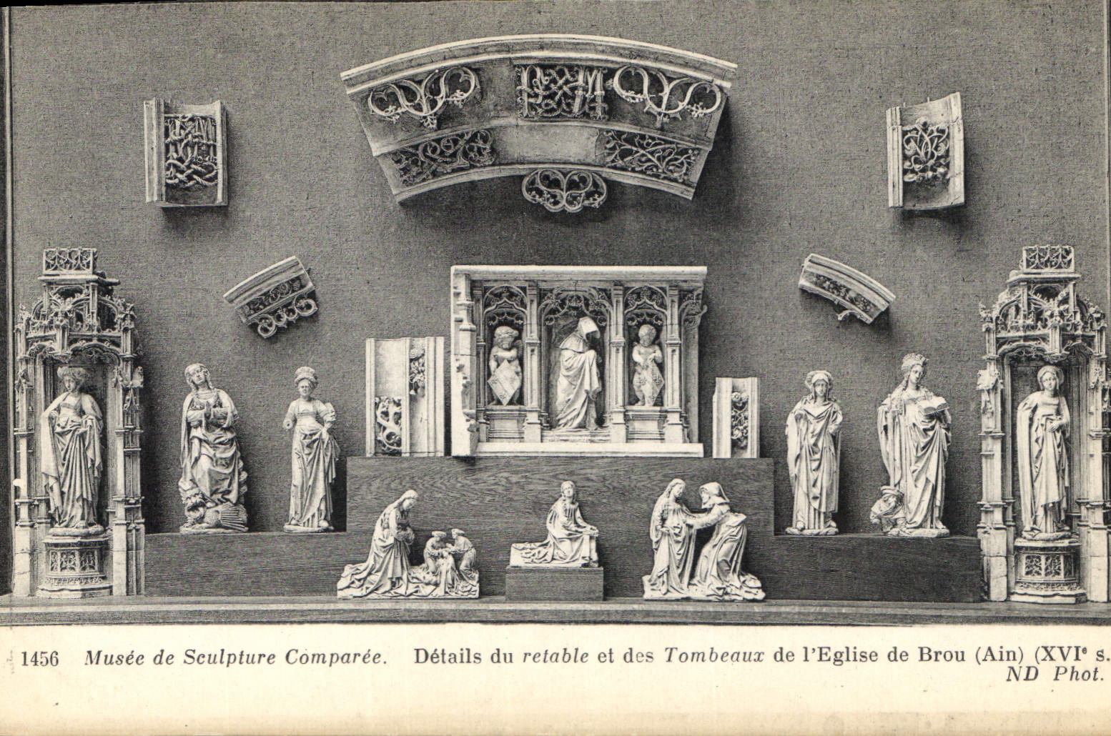 CPA Musee de Sculpture Comparee Details du retable et des Tombeaux de l'Eglise de Brou Ain XVIs
