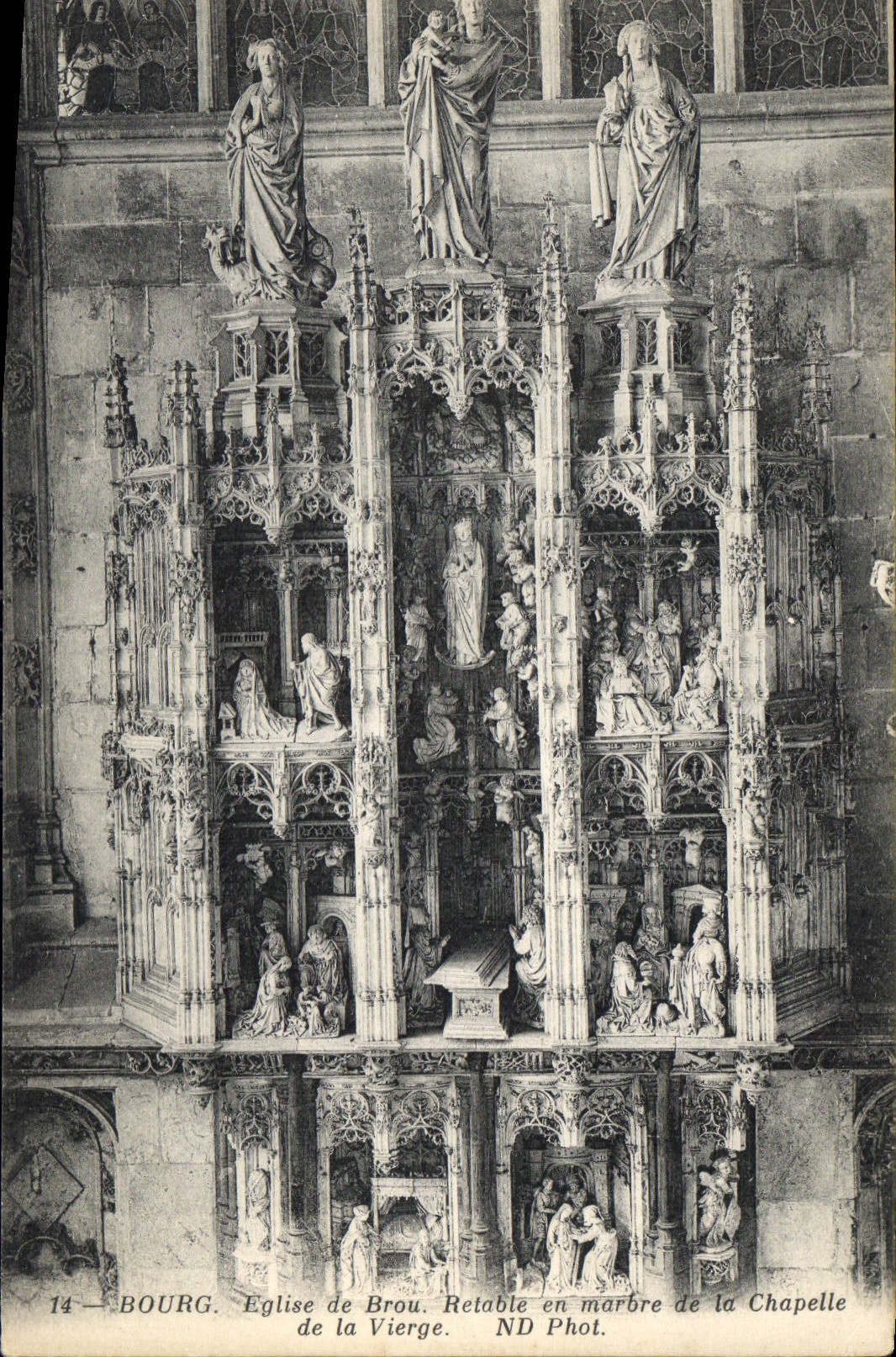 CPA Bourg Eglise de Brou Retable en marbre de la Chapelle de la Vierge
