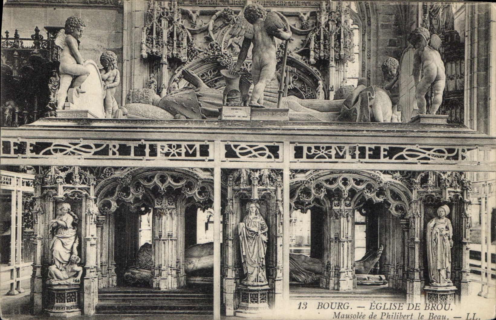 CPA Bourg Eglise de Brou Maulosee de Philibert le Beau 