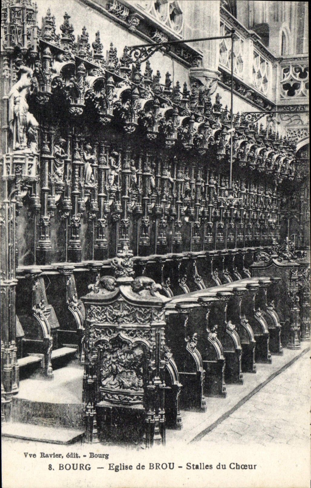 CPA Bourg Eglise de Brou Stalles du Choeur 