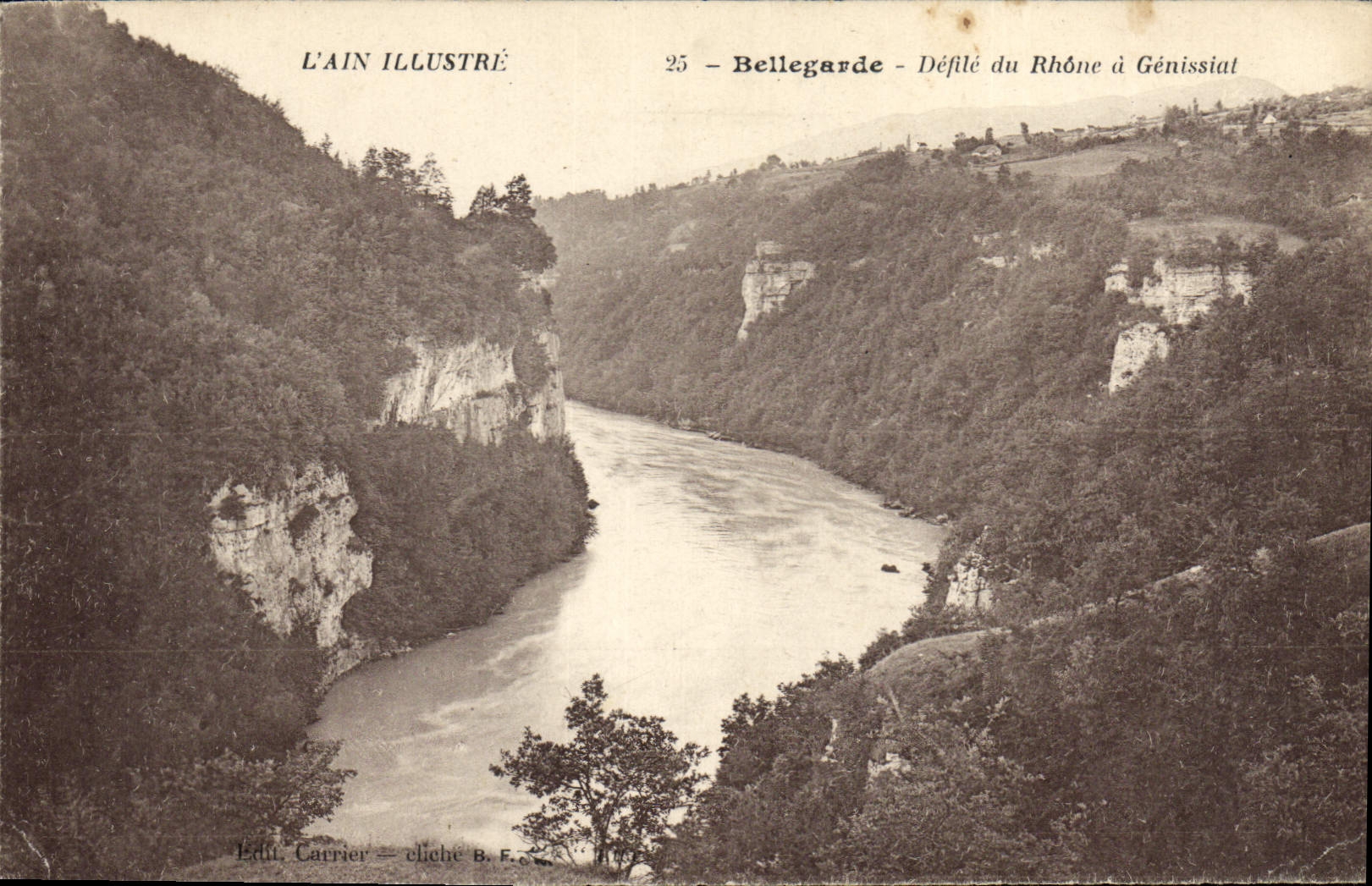 CPA L'Ain illustre Bellegarde Defile du Rhone a Genissiat