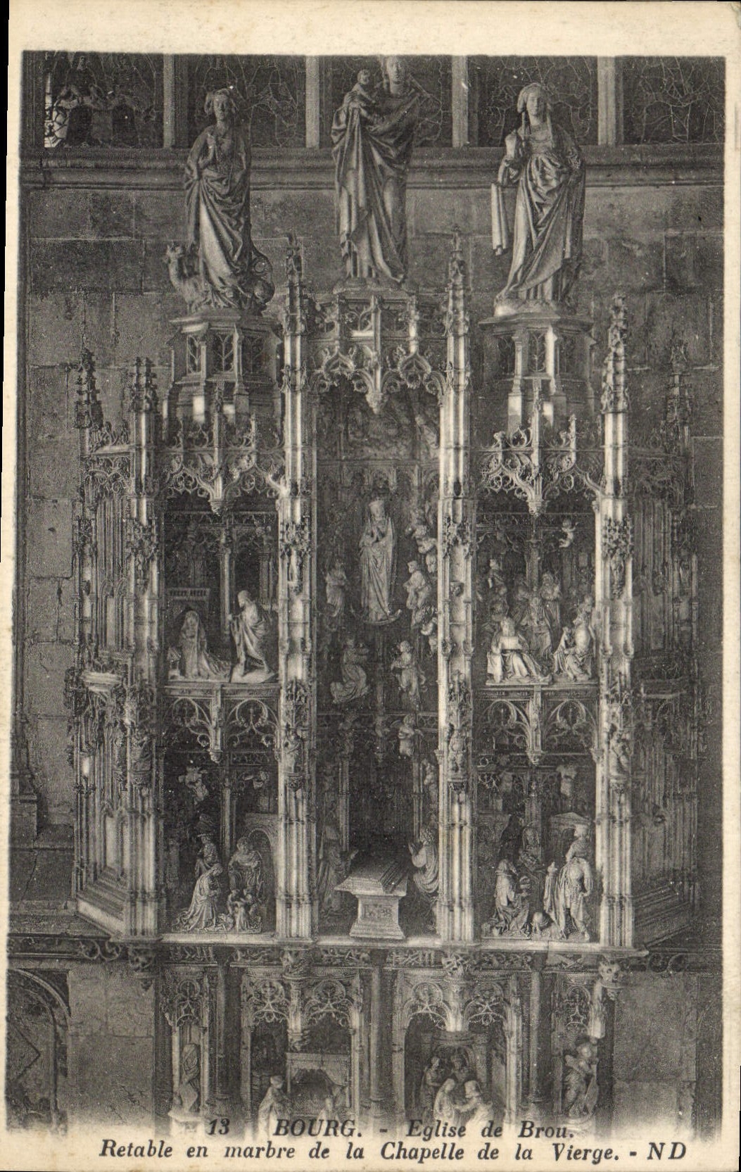 CPA Bourg Eglise de Brou Retable en marbre de la Chapelle de la Vierge