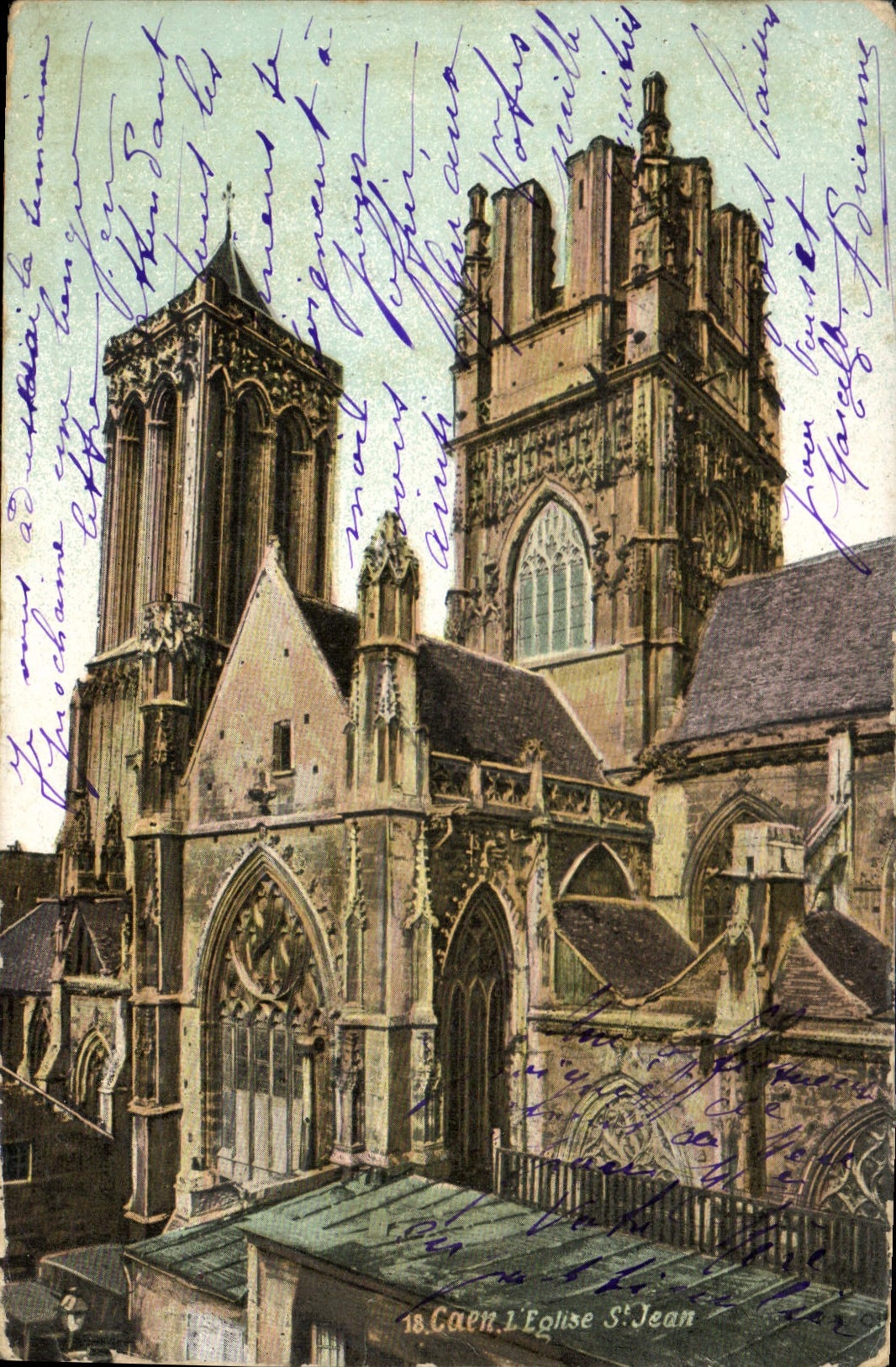 CPA Caen L'Eglise St Jean 