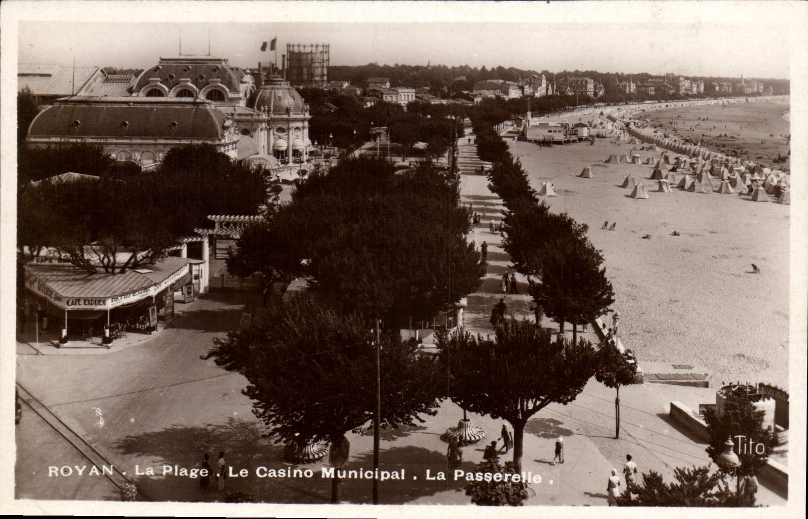 CPA Royan la plage le casino municipal la passerelle 