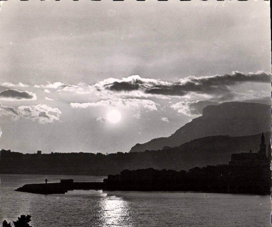 CPA La Cote d'Azur Coucher de soleil