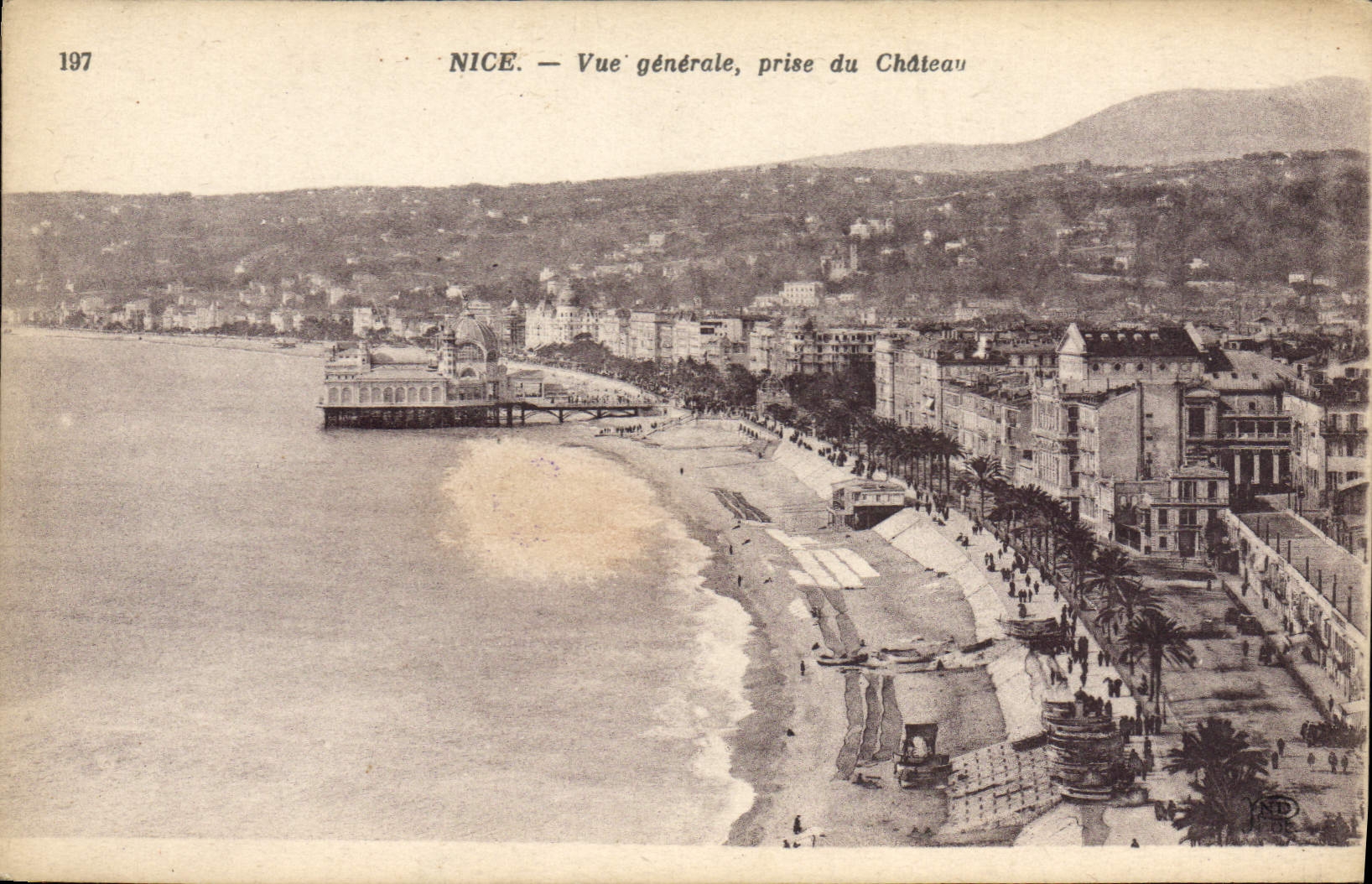 CPA Nice vue generale prise du Chateau 