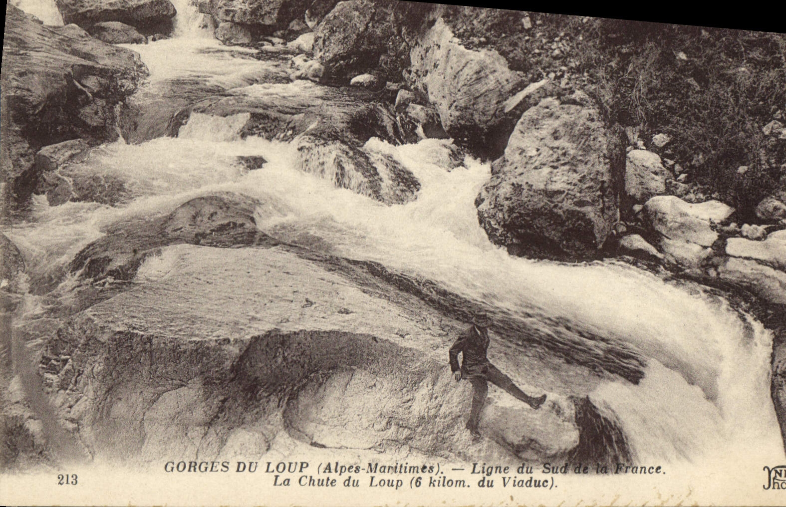 CPA Gorges du Loup Alpes Maritimes Ligne du Sud de la France la Chute du Loup 6 kilom du Viaduc 