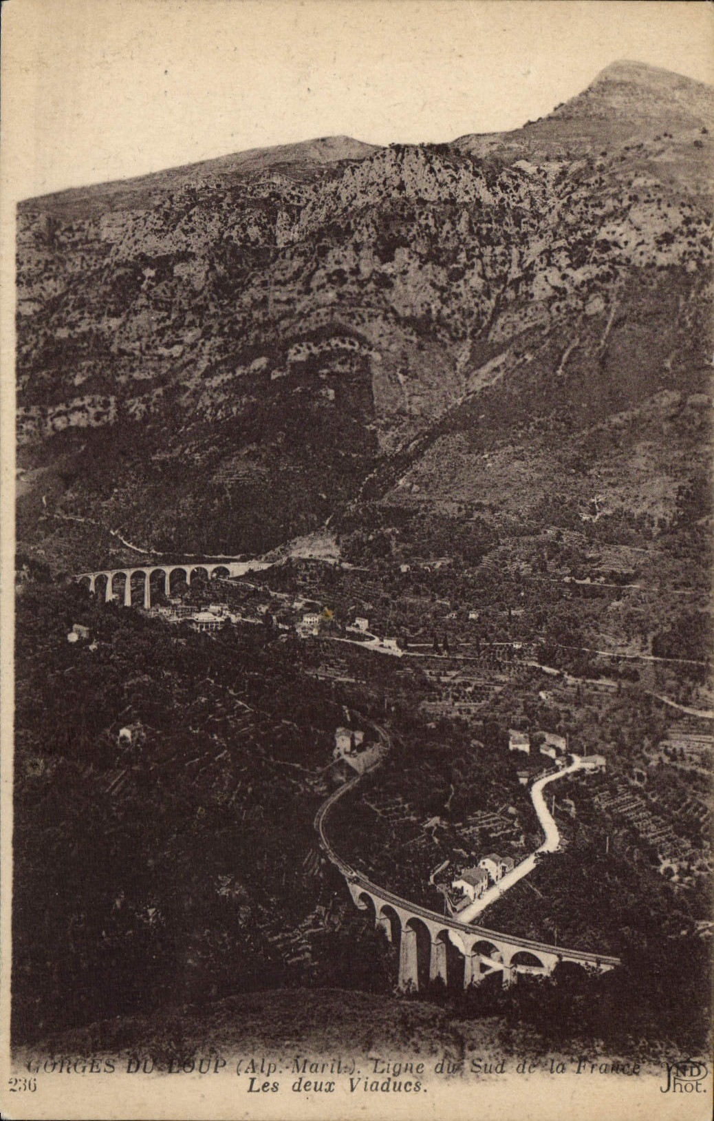 CPA Gorges du Loup Alp Marit Ligne du Sud de la France les deux Viaducs 