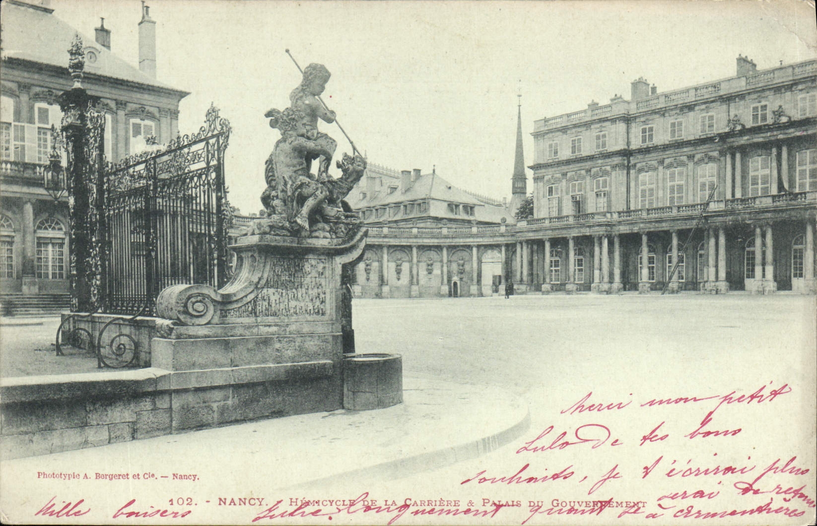 CPA Nancy Hemicycle de la Carriere et Palais du Gouvernement
