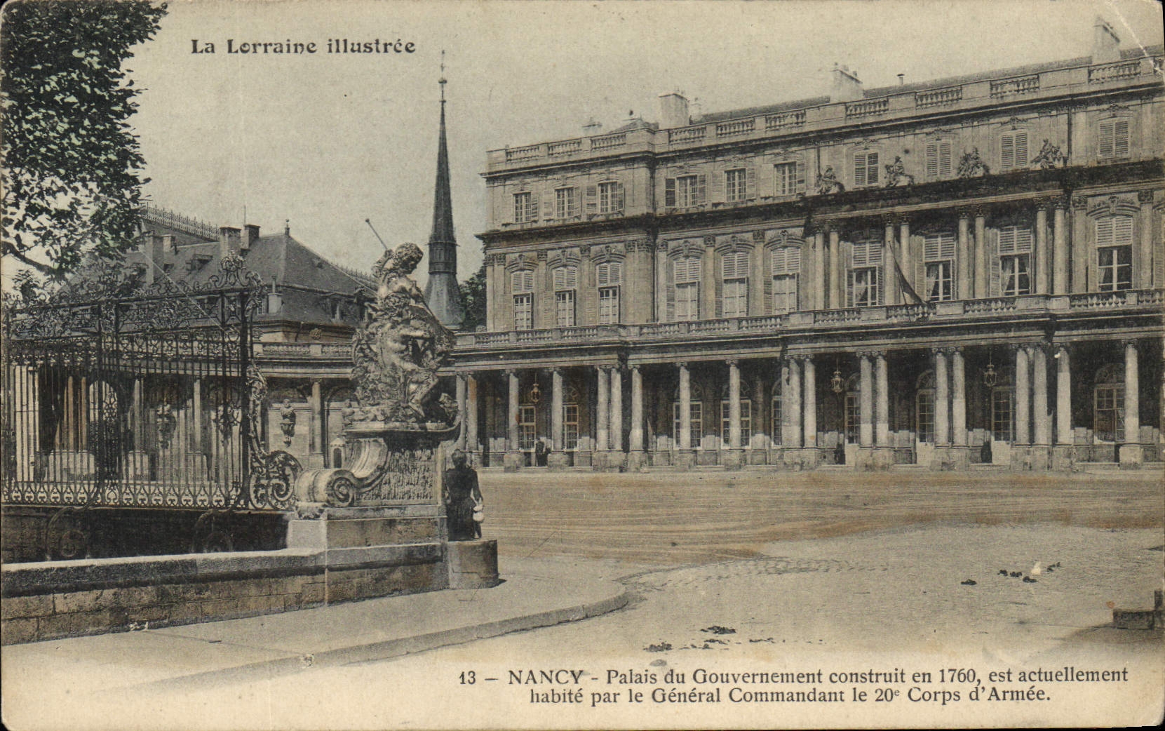 CPA Nancy Palais du Gouvernement construit en 1760 est actuellement habite par e General Commandant 