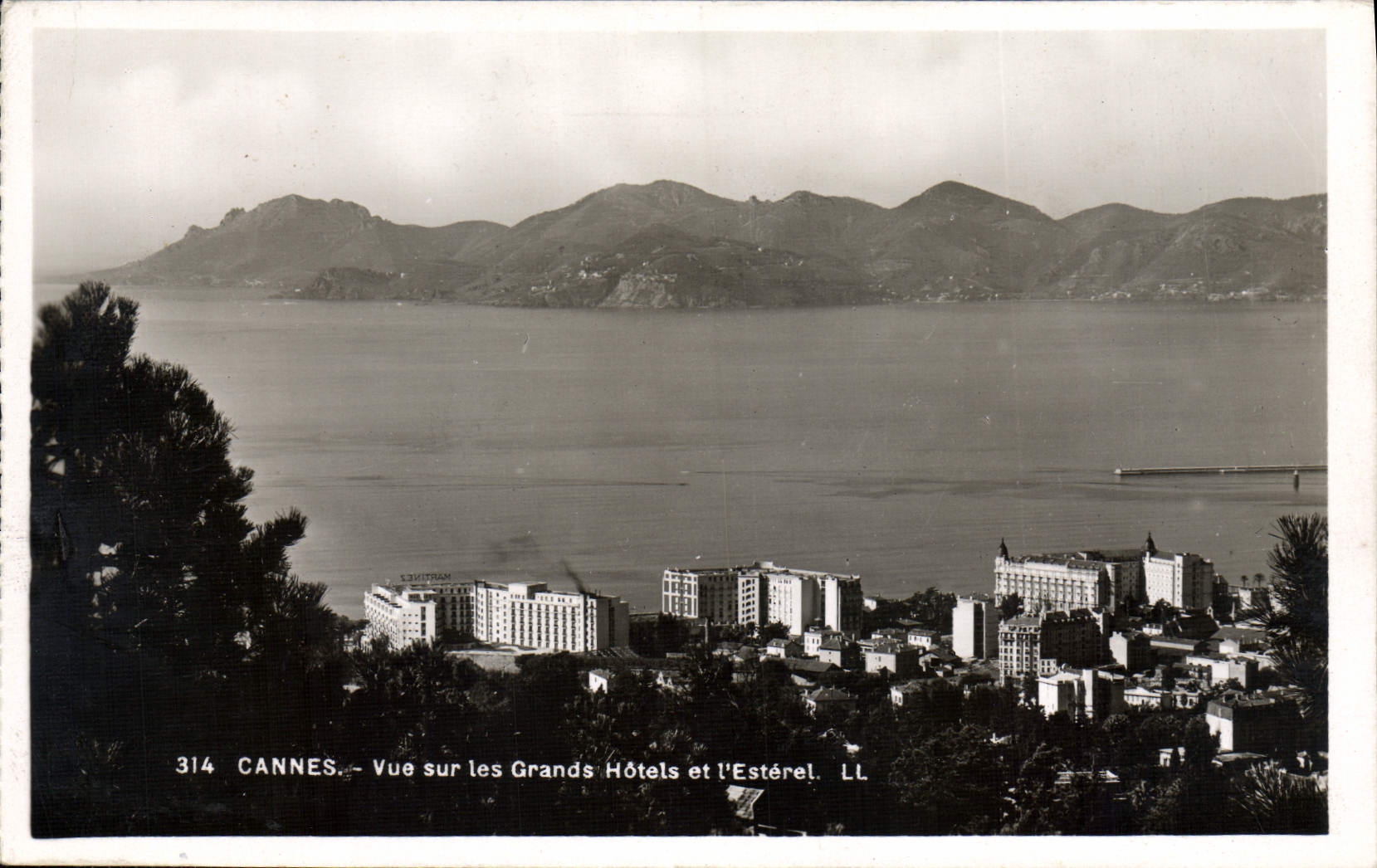 CPA Cannes Vue sur les grands Hotels et l'Esterel 