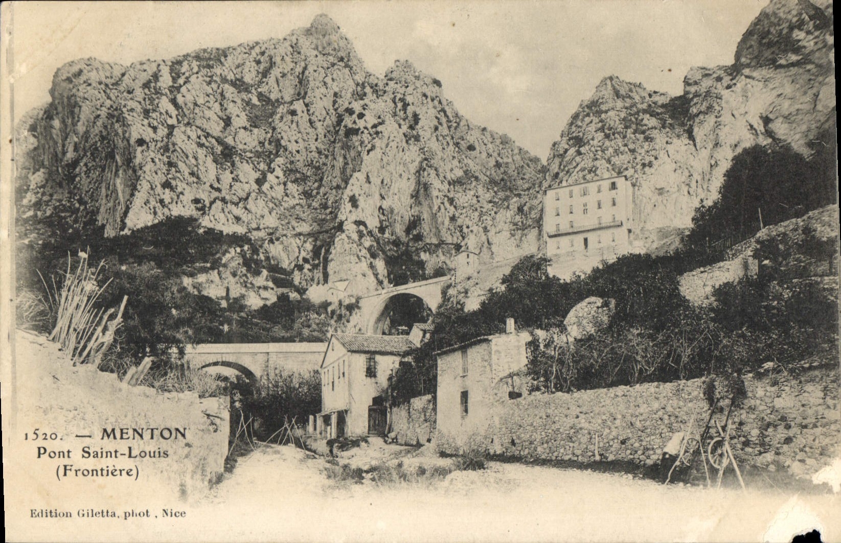 CPA Menton Pont Saint Louis Frontiere 