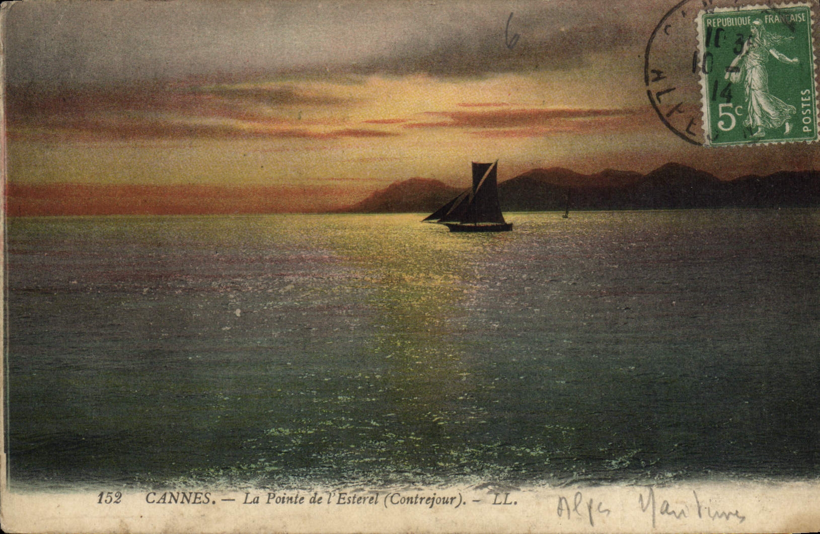 CPA Cannes la Pointe de l'Esterel Contrejour 