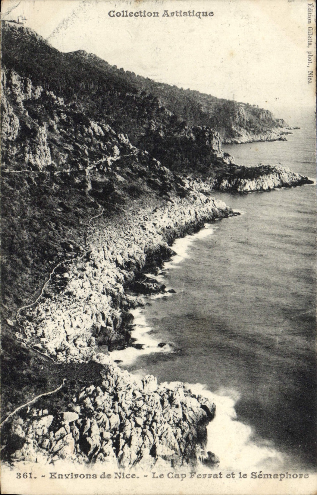 CPA Collection Artistique Environs de Nice le Cap Ferrat et le Semaphore 