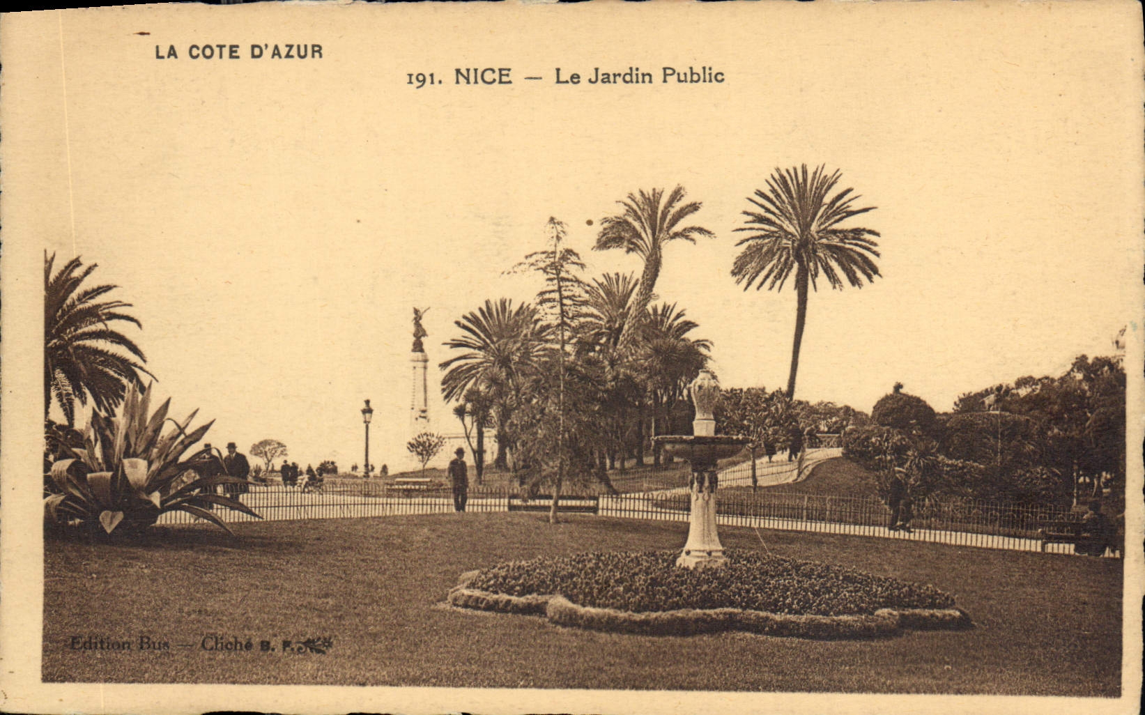 CPA La Cote d'Azur Nice Le Jardin Public 