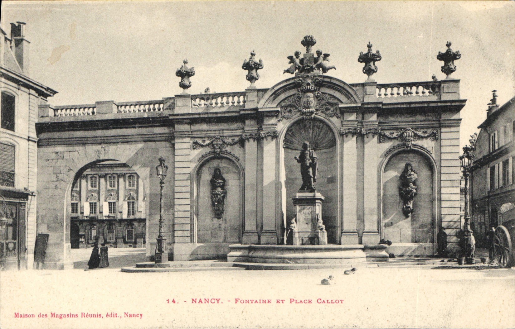 CPA Nancy Fontaine et place Callot 