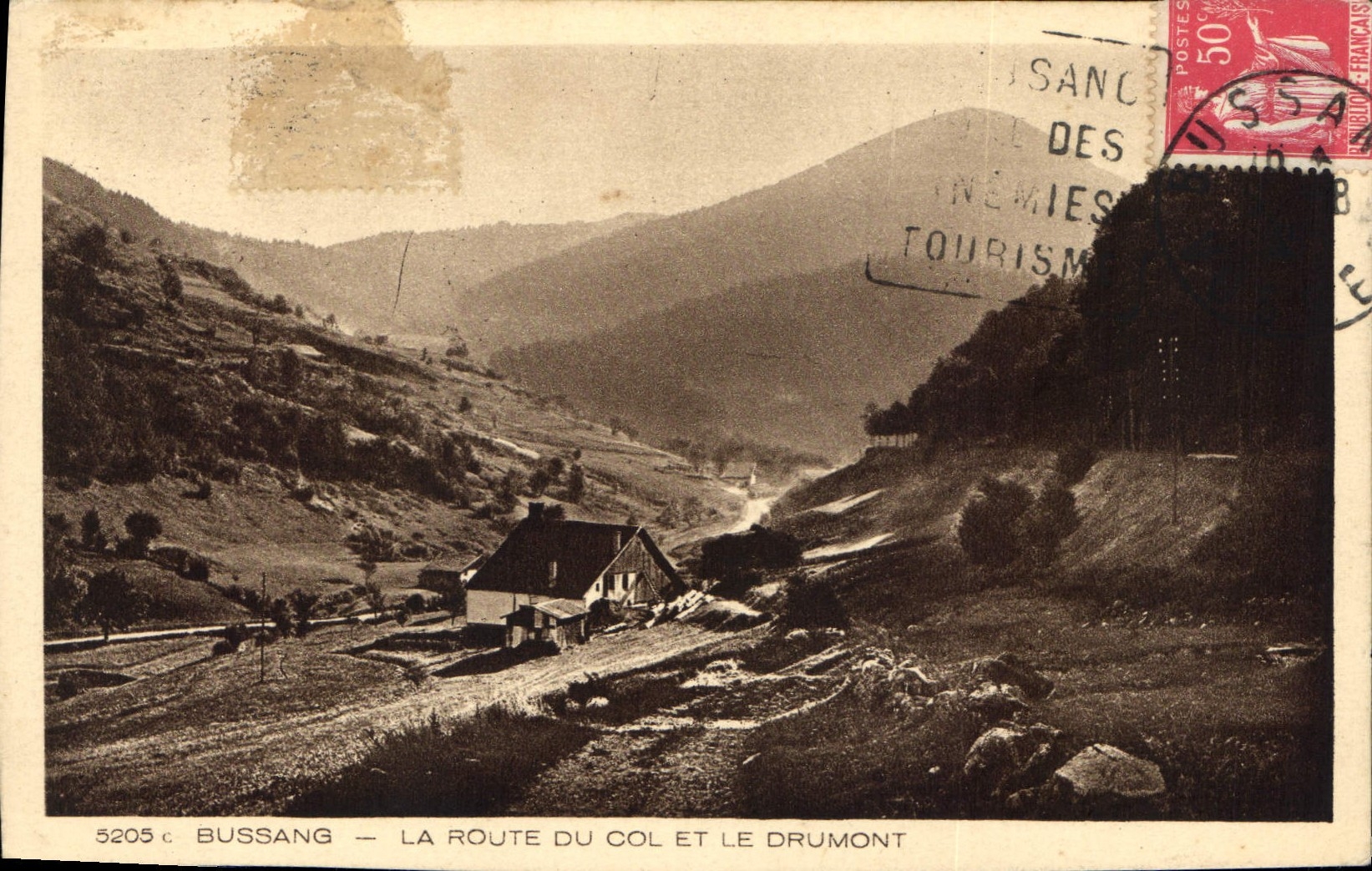CPA Bussang La Route du Col et le Drumont