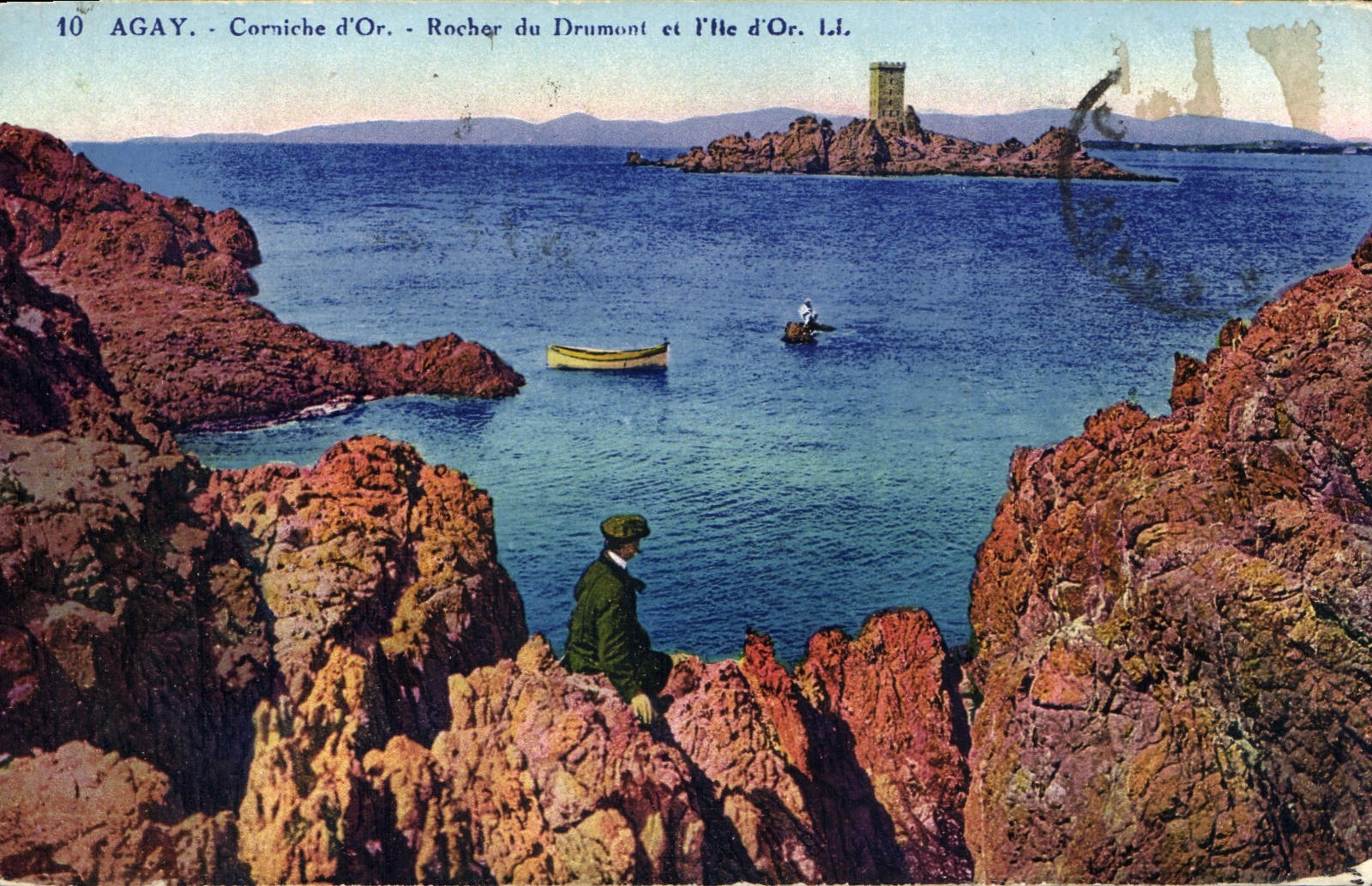 CPA Agay Corniche d'Or Rocher du Drumont et l'ile d'Or