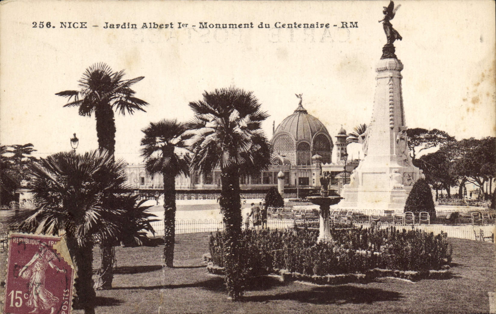 CPA Nice Jardin Albert Ier monument du Centenaire 